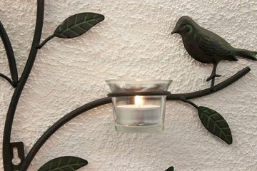 DanDiBo Teelichthalter Wandteelichthalter 131002 Teelichthalter Metall 57 cm Wandleuchter Kerzenhalter