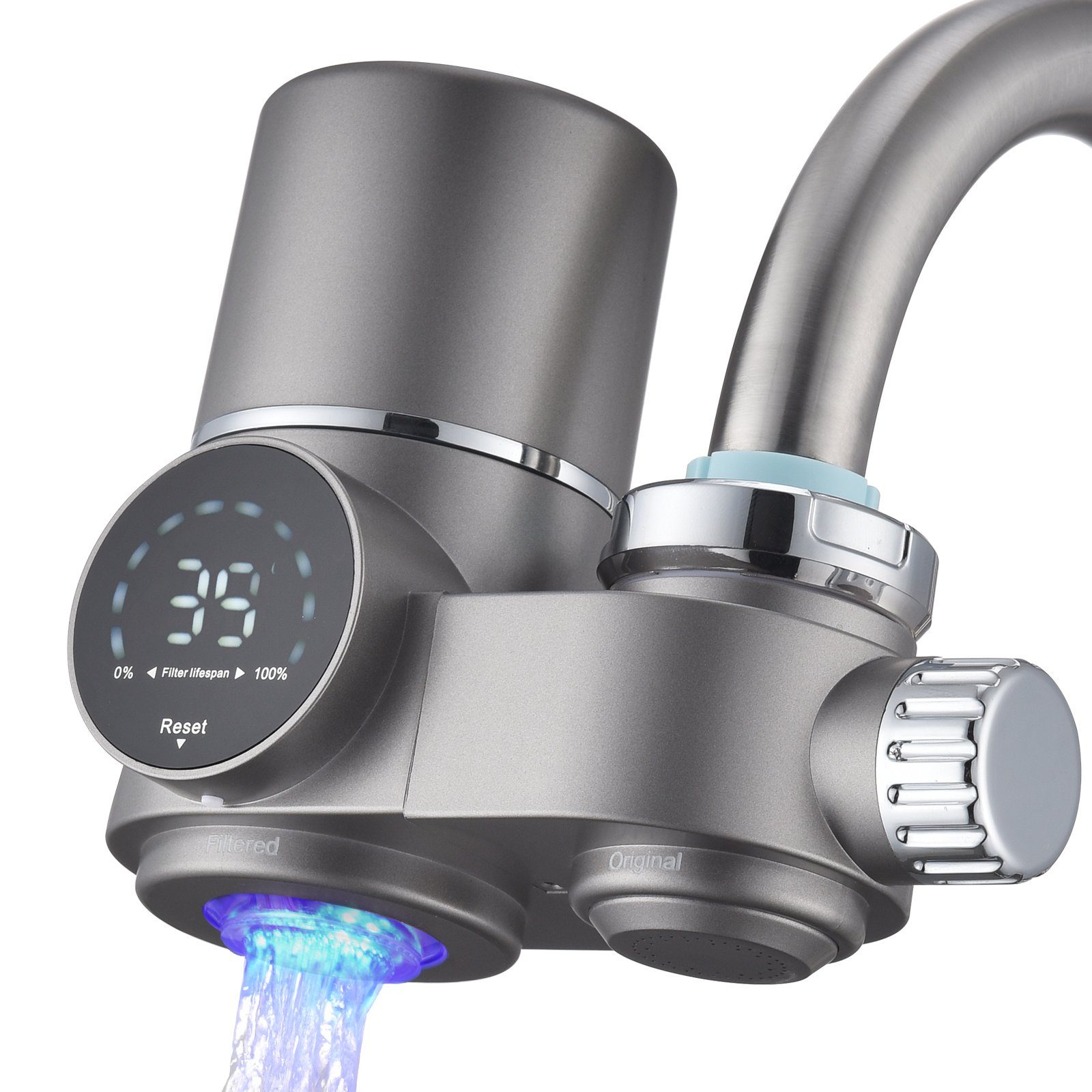 Wasserhahnfilter Wasserhahn Wasserfilter mit Blaulicht Heimküchen Wasserfilter