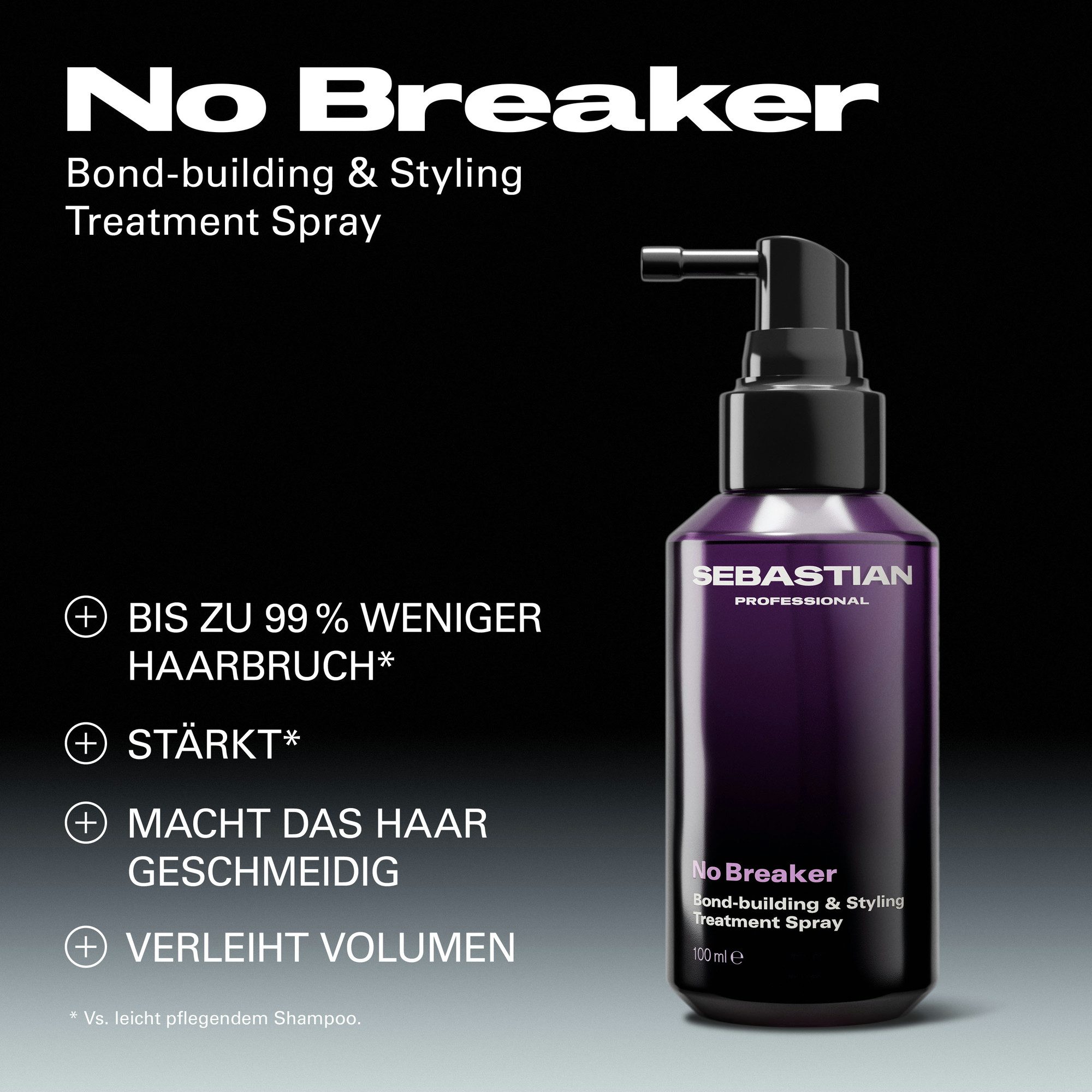 Sebastian Professional Haarpflege-Spray No Breaker Hybrid Bonding & Styling Spray, für geschädigtes, glanzloses, trockenes und widerspenstiges Haar