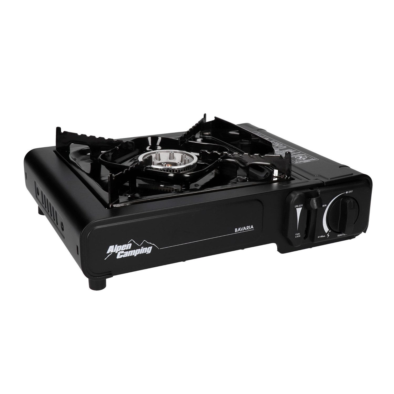 Alpen Camping Gaskocher Bavaria Touristischer Gaskocher, Leistung: 2,0 kW, Gasverbrauch 146g/h, Gasart - Butan