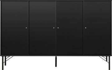 Hammel Furniture Sideboard Mistral Kubus, mit vier Türen und Metall Füße, Breite: 136 cm