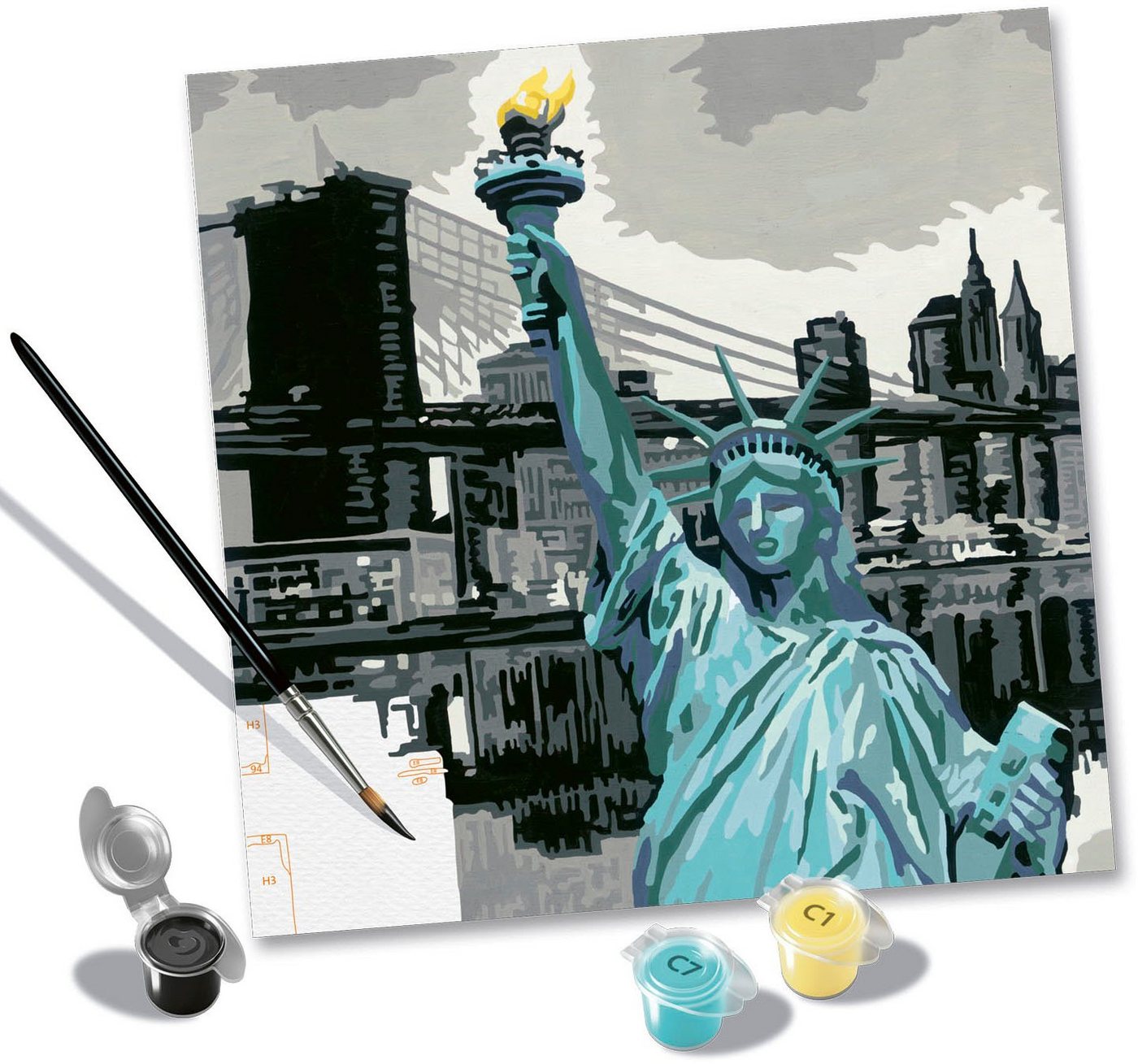 Thumbnail - Ravensburger Malen nach Zahlen CreArt, New York City Vibes, Made in Europe
