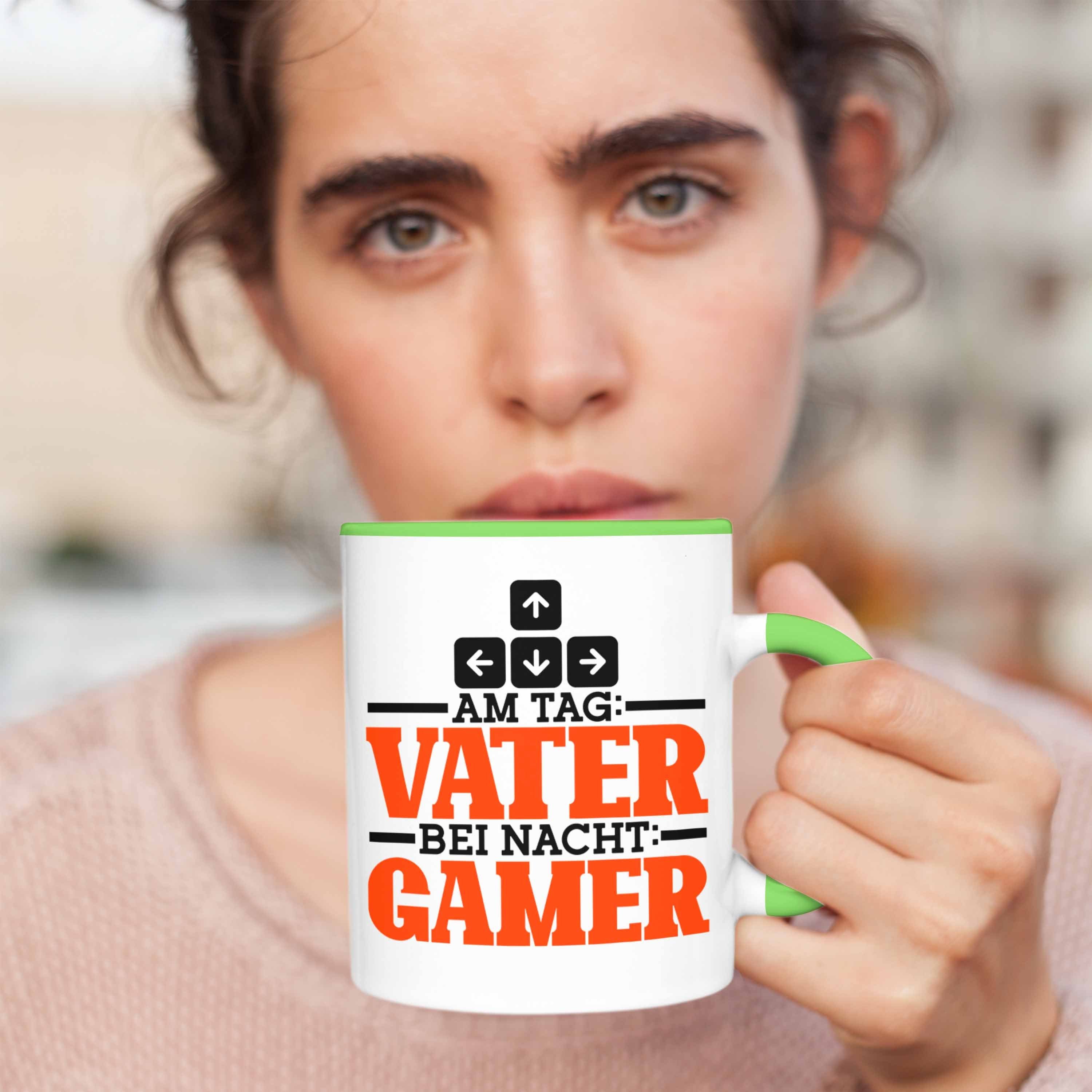 Grün Geschenk Tasse Tasse für Gamer" Vatertag Ga "Am Nacht Trendation Bei Lustiges Tag Vater
