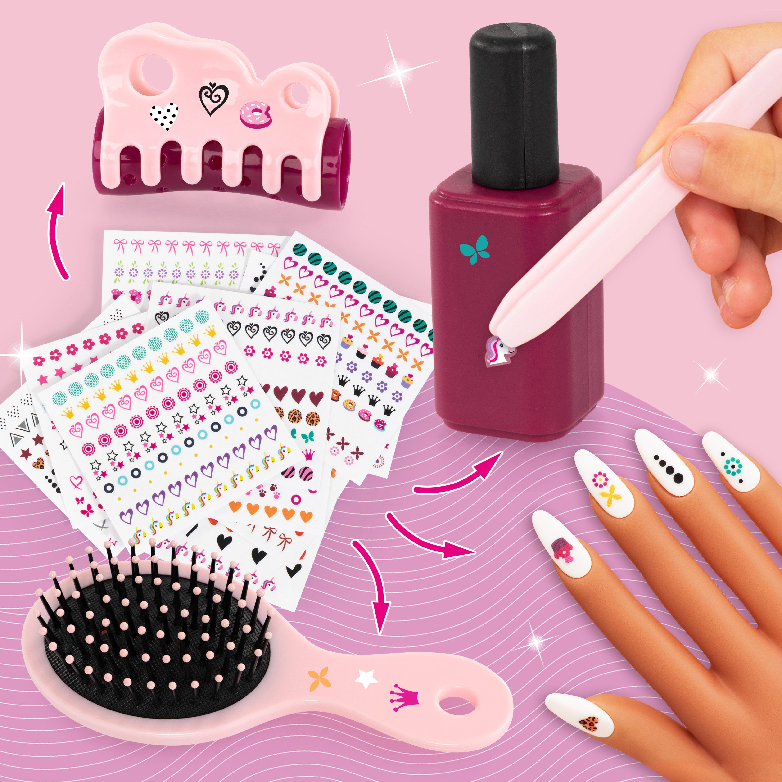 Bayer Frisier- & Schminkkopf Charlene Super Model Magic Nails – Bild 5 von 5