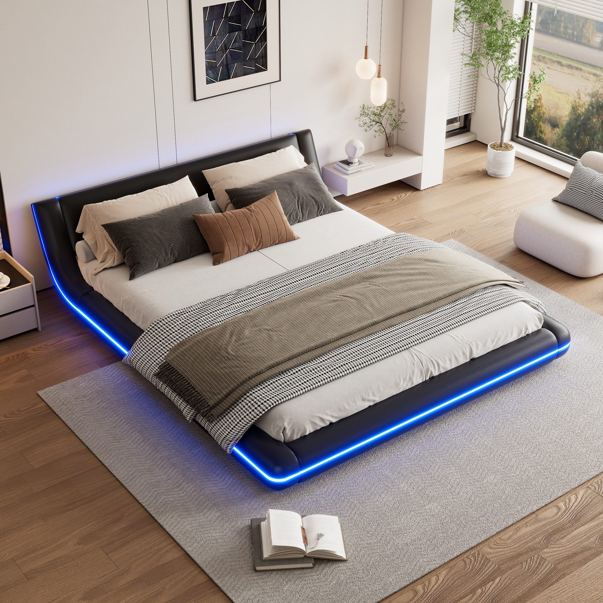 Furnishings Home Polsterbett Doppelbett Futonbett Bodenbett günstig online kaufen