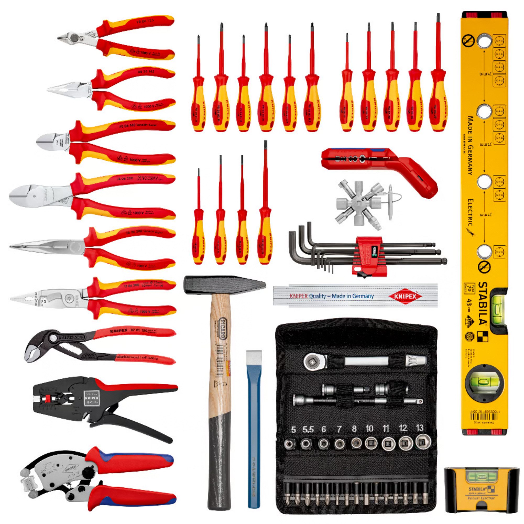 Knipex Werkzeugset KNIPEX Werkzeugkoffer "BIG Basic Move", (68-tlg)