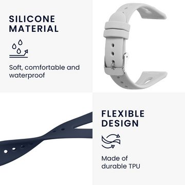 kwmobile Uhrenarmband 2x Band für Fitbit Versa 4 / Sense 2 / Versa 3 / Sense, Silikon Fitnesstracker Ersatz Sportarmband - Größe S