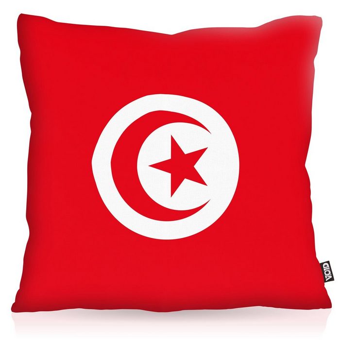 Kissenbezug VOID Sofa-Kissen Tunesien Flagge Fahne Fan Fussball EM WM Tunis