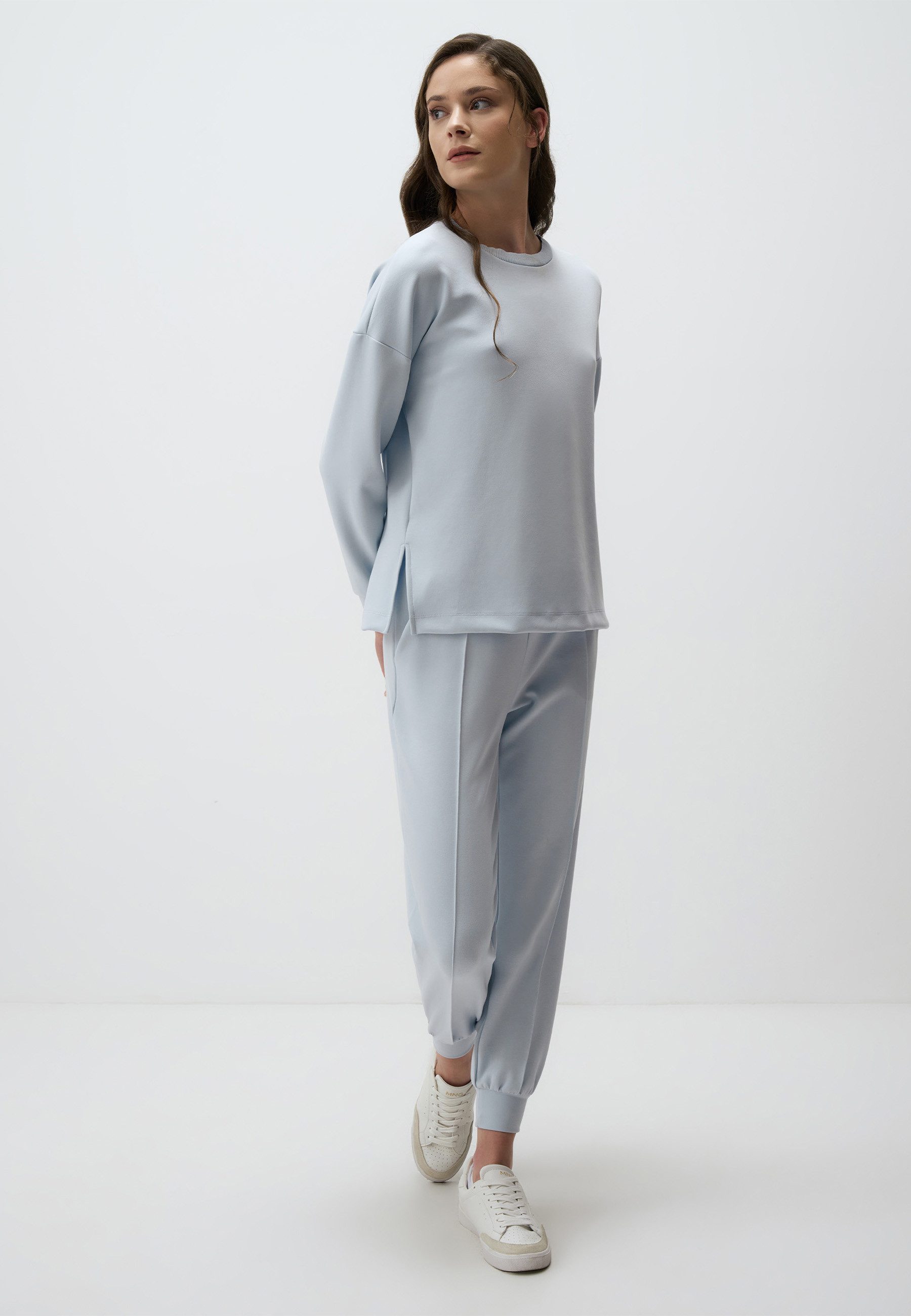 Jimmy Key Sweatshirt Rundhalsausschnitt Langärmlig Oversized günstig online kaufen