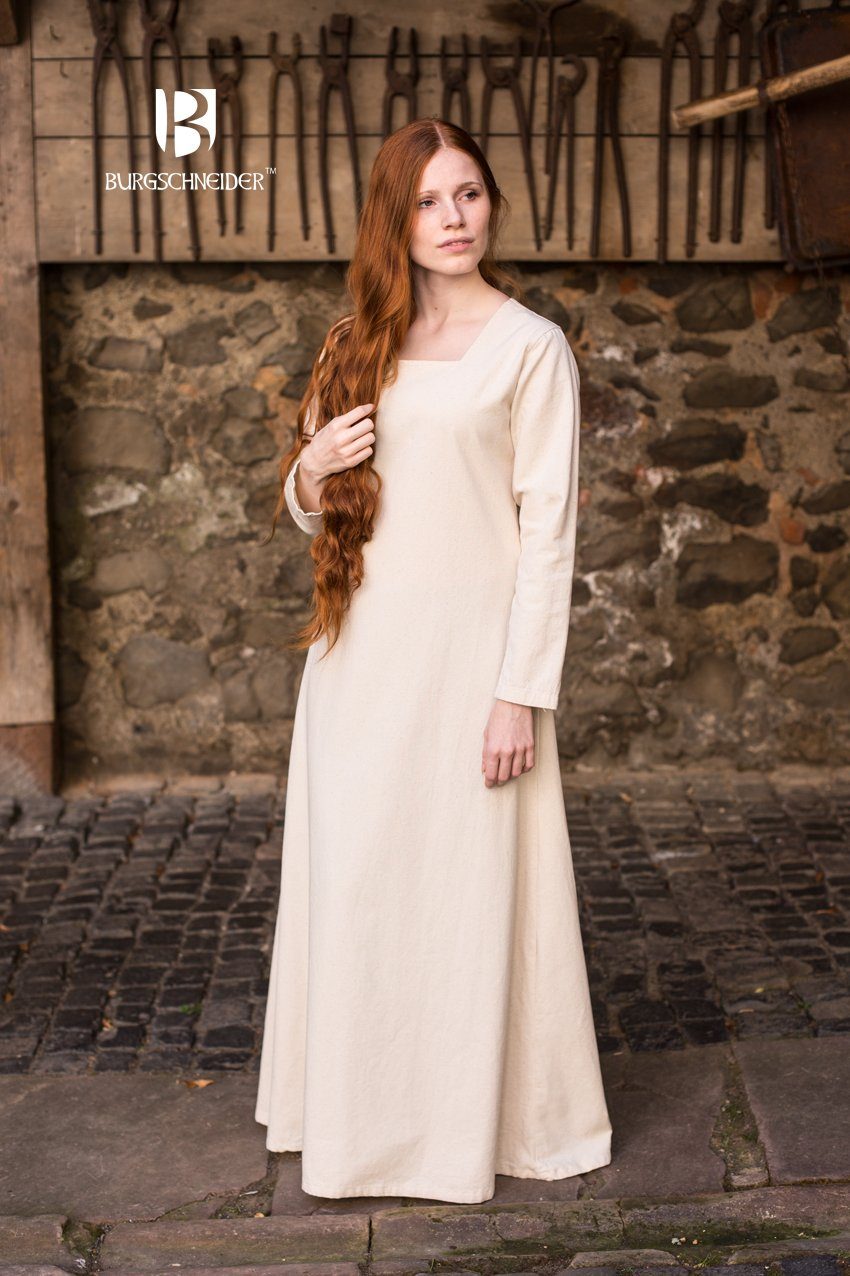 Burgschneider Ritter-Kostüm Mittelalter Kleid Typ Unterkleid Johanna Natur günstig online kaufen