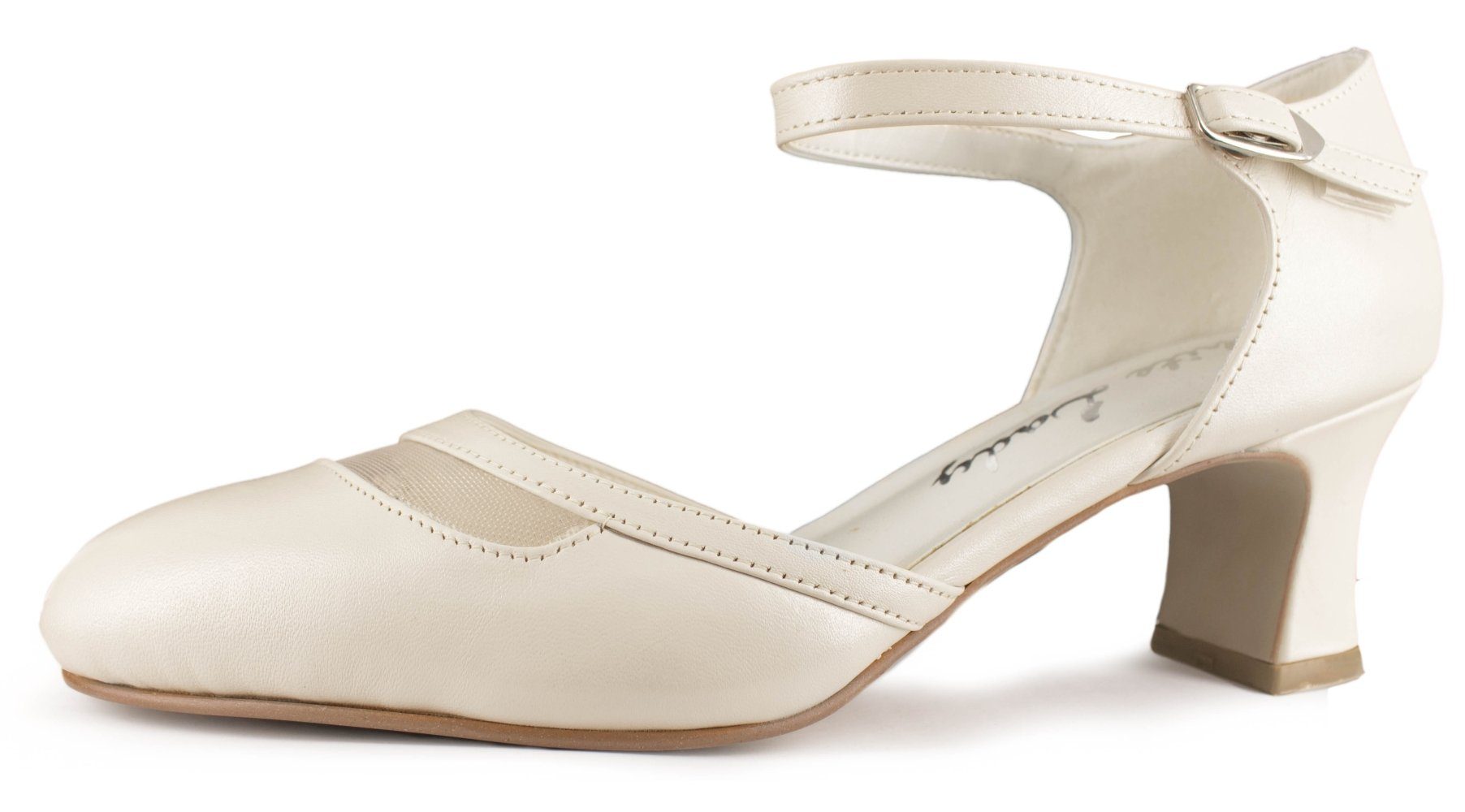 White Lady 703 offwhite - Leder Brautschuhe Slingpumps