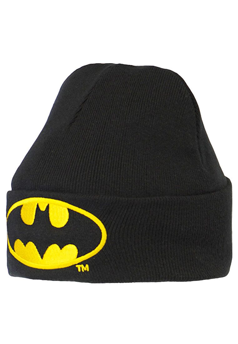 LOGOSHIRT Strickmütze DC - Batman Logo mit coolem Batman-Logo