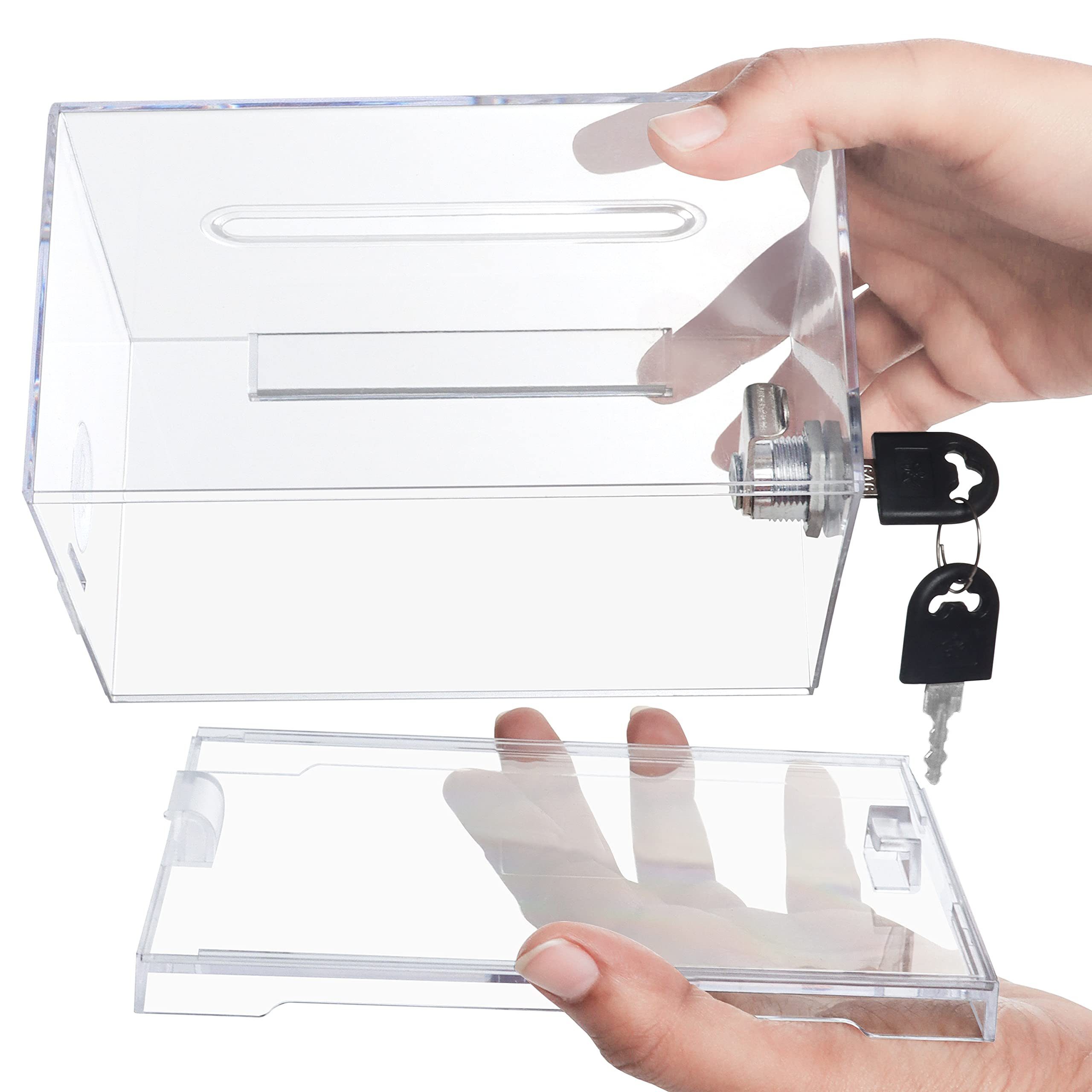 Transparente Kunststoff-Kassenschrank Vous Plastic - Cash (2er-Pack) Belle Box Kindersicherung (2-Pack) Lockable Box,