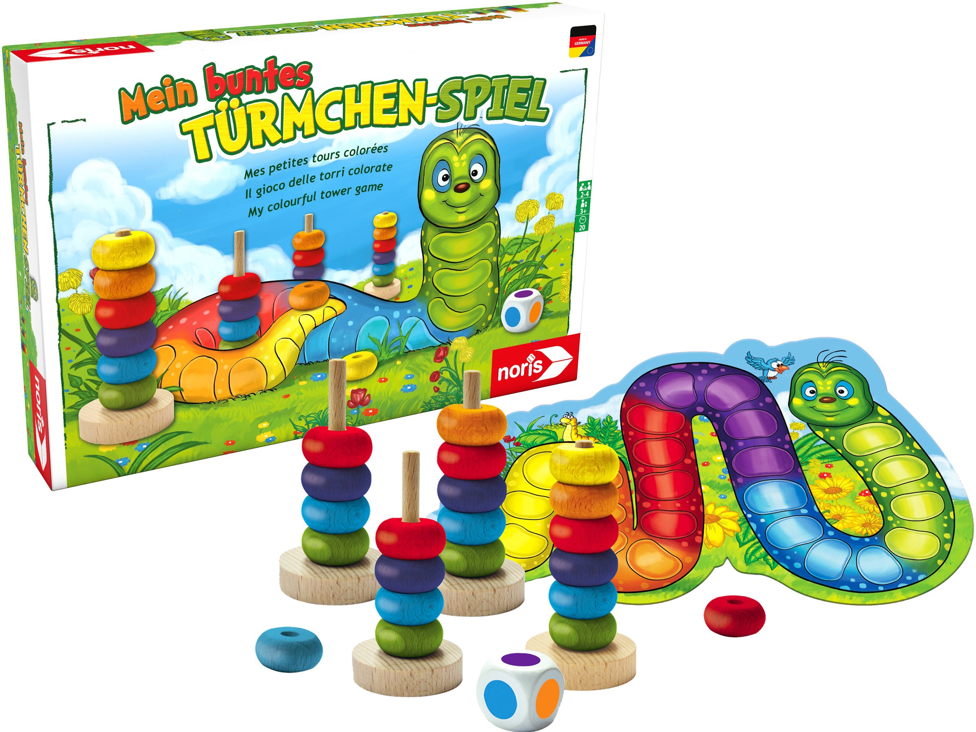 Noris Spiel Mein buntes Türmchenspiel, Made in Germany
