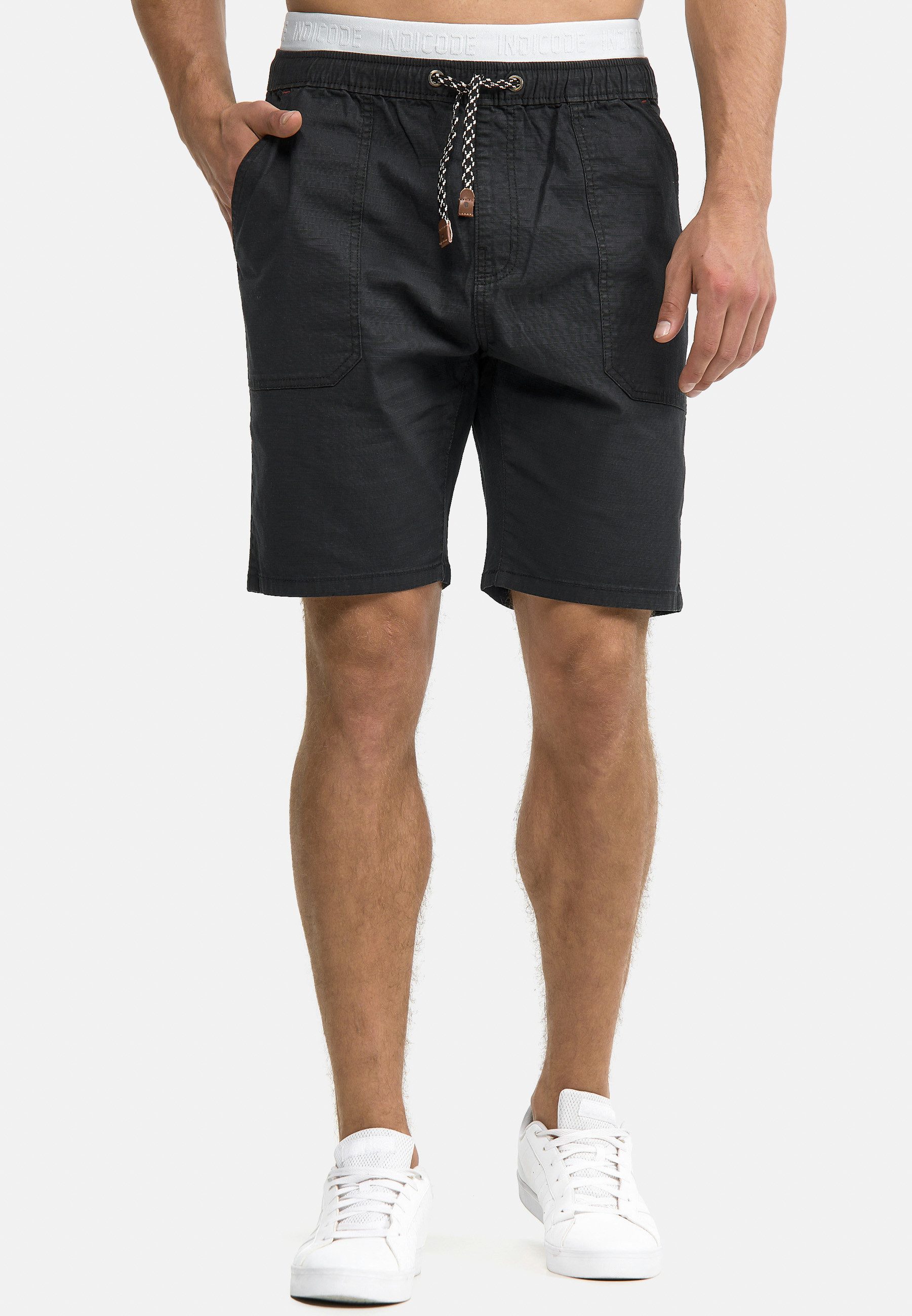 INDICODE Chinoshorts Herren Stoufville Chino Shorts Herrenshorts aus elastischer Baumwoll-Qualität, mit Kordelzug