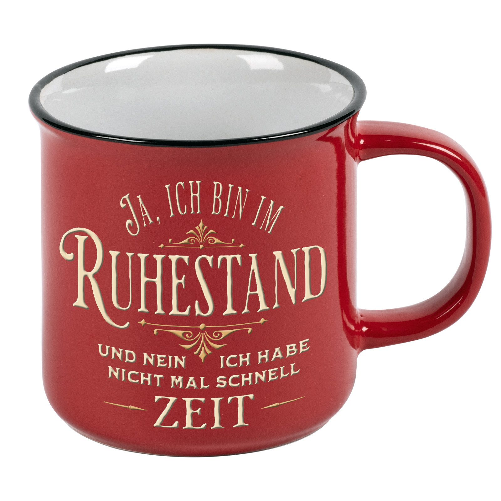 LOBO NEGRO® Tasse als Abschiedsgeschenk für Kollegen: Bin im Ruhestand - Keine Zeit, Keramik, im Geschenkkarton