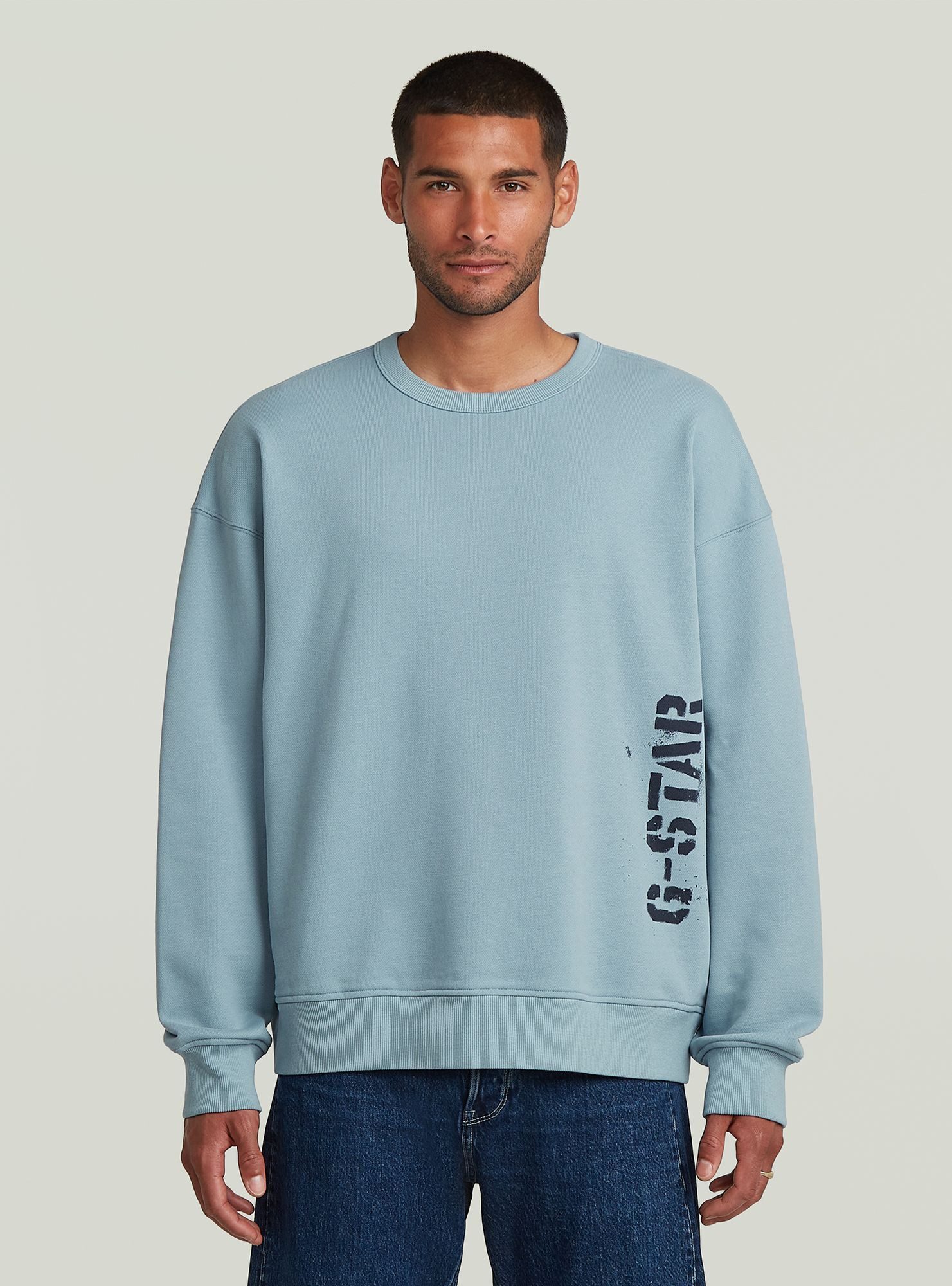 Longpullover Sprayed 89 Loose Sweater