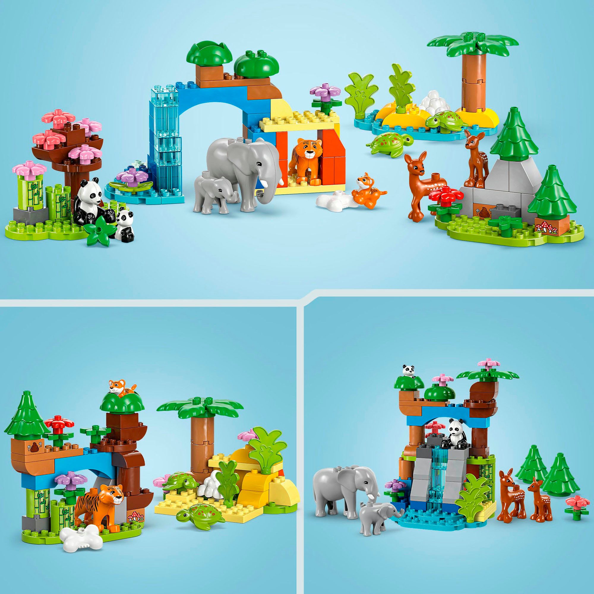 LEGO® Wildtier-Familien 3-in-1-Set (10446), LEGO DUPLO Town Konstruktionsspielsteine, (92 St), Made in Europe – Bild 4 von 5