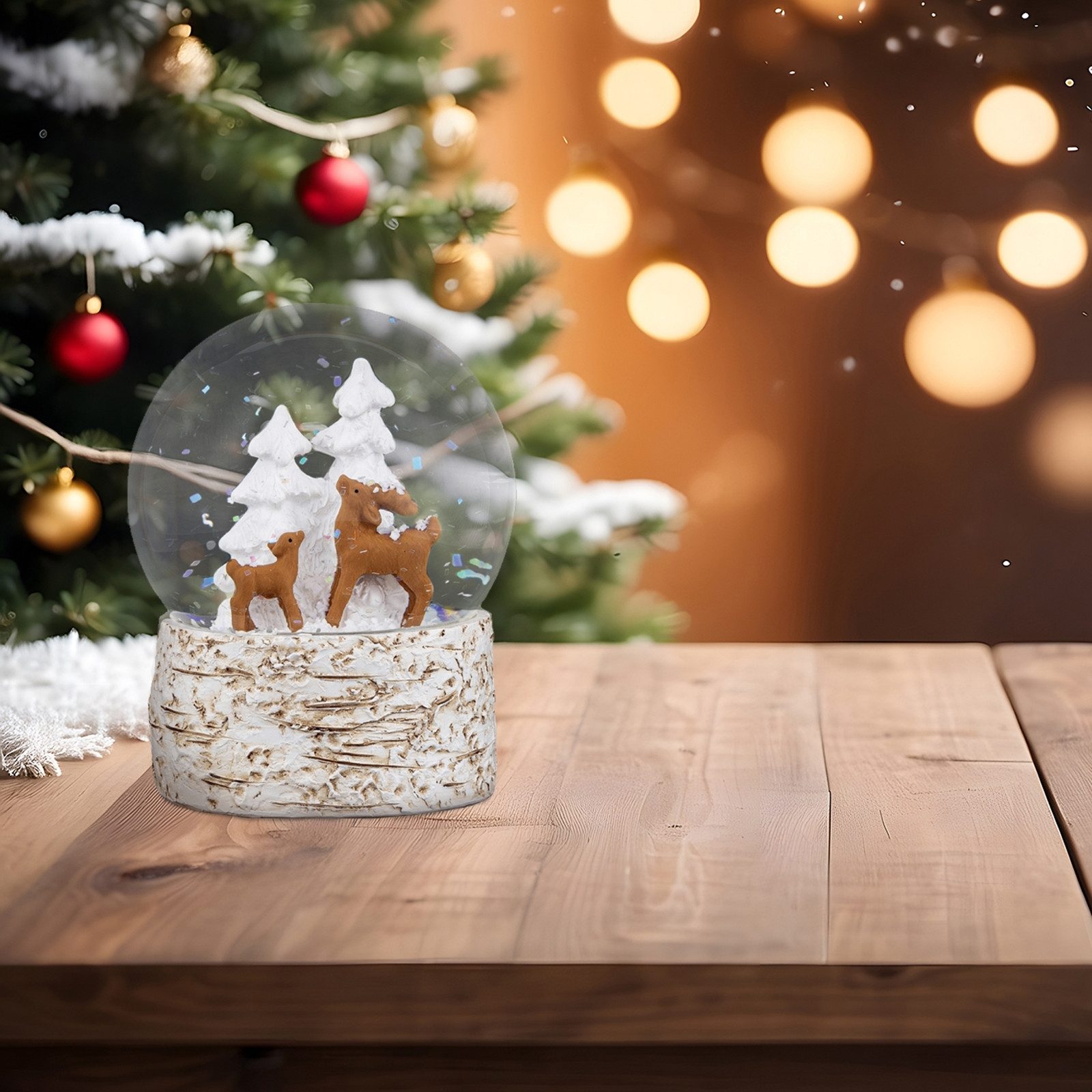 HTI-Living Schneekugel Schneekugel Rehfamilie (Stück, 1 St., 1 Schneekugel) günstig online kaufen