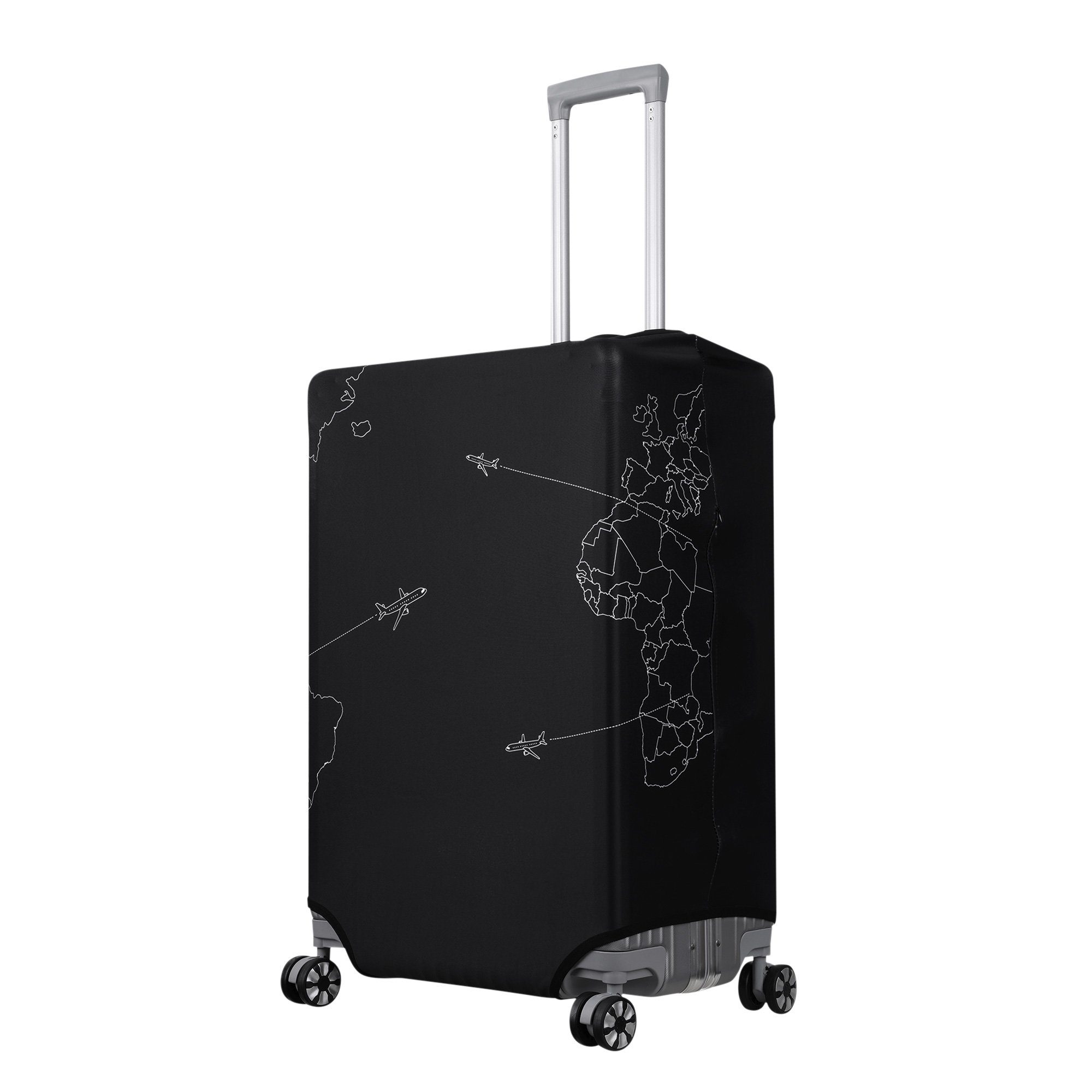 kwmobile Kofferhülle, Koffer Hülle Elastische Kofferschutzhülle mit Reißverschluss