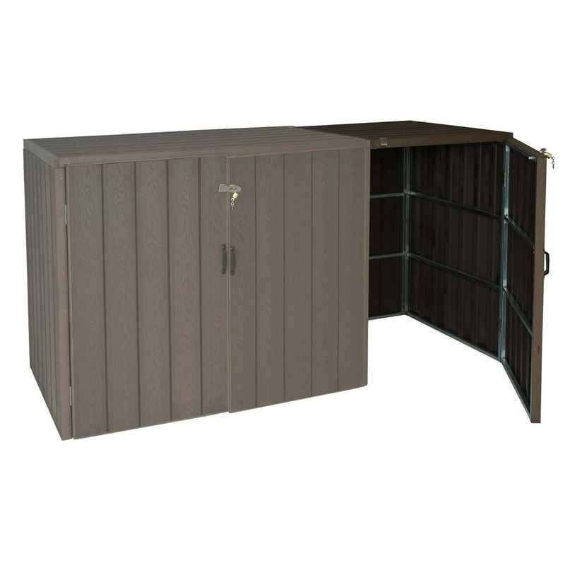 MCW Mülltonnenbox MCW-J28-P-1-E (1 St), Abschließbare Türen, Mülltonnen mit 80 bis 240 L Fassungsvermögen