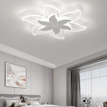 Daskoo Deckenleuchten 25W Blütenform LED Deckenlampe mit Fernbedienung Dimmbar, LED fest integriert, Neutralweiß,Warmweiß,Kaltweiß, LED Deckenleuchte stufenlos dimmbar