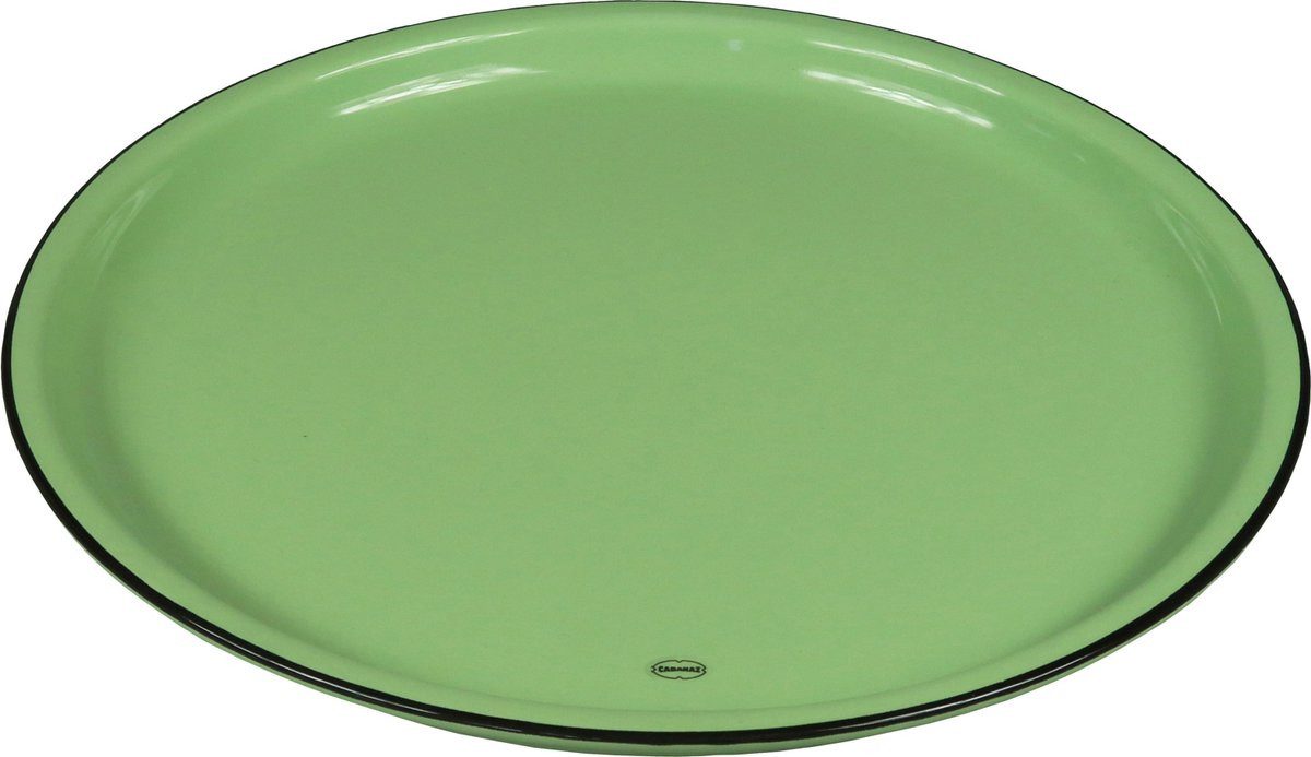 Capventure Teller Teller Speiseteller Essteller Groß Ø27cm Geschirr Retro Cabanaz grün