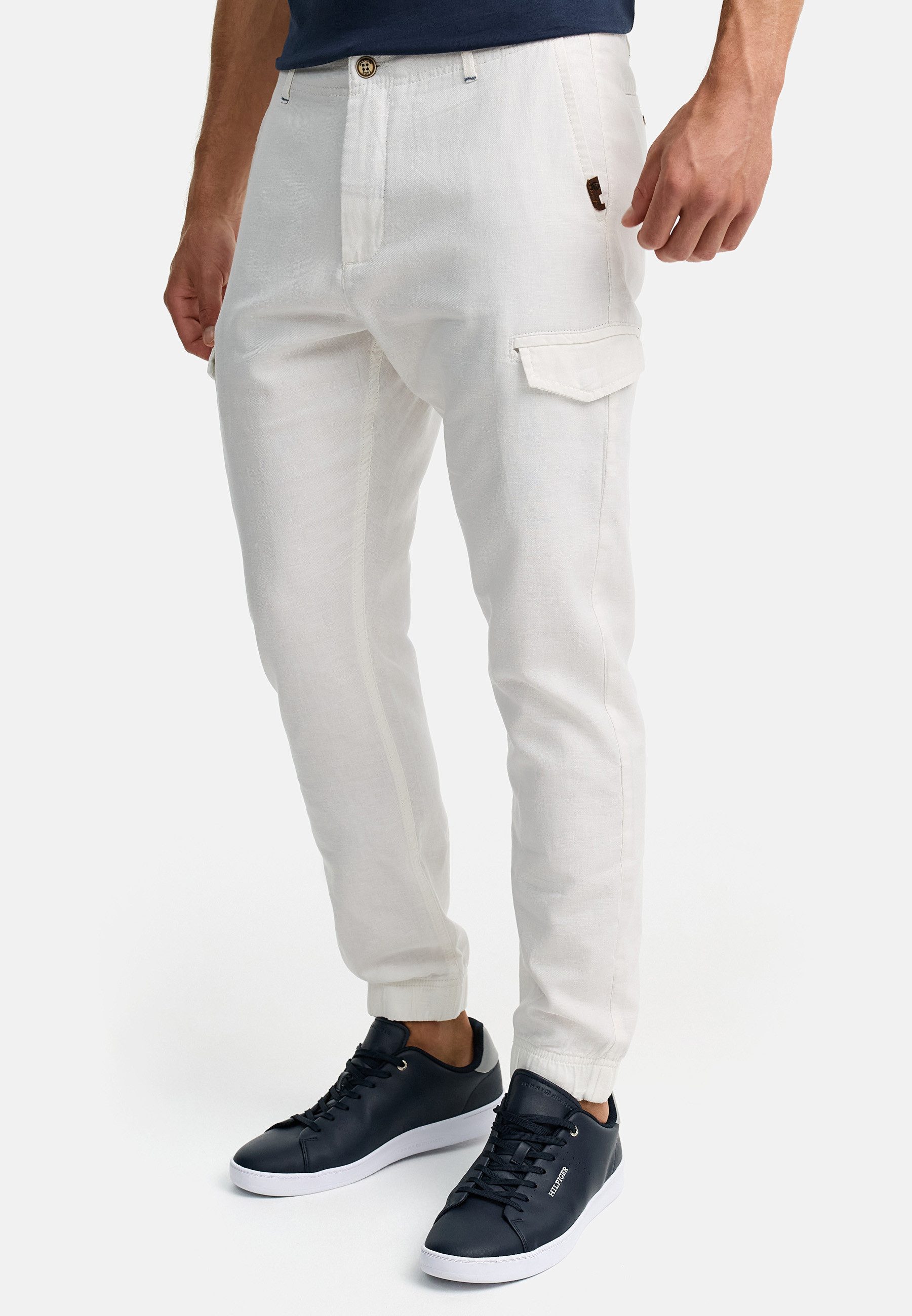 Indicode Leinenhose Herren Booth Sommerhose Leinen Herrenhose mit 6 Taschen, 55% Leinen