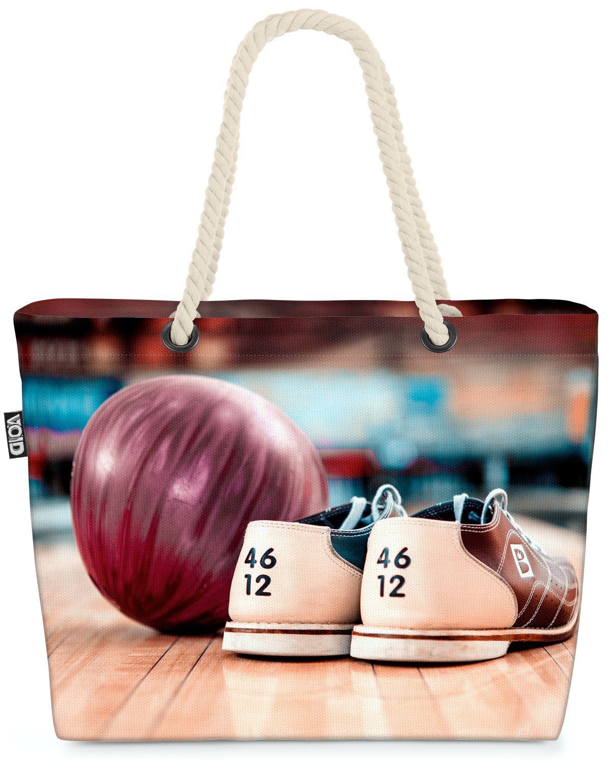 VOID Strandtasche (1-tlg), Bowling-Kugel Bowlingbahn kegeln schuh böden hobby spaß betätigung fr