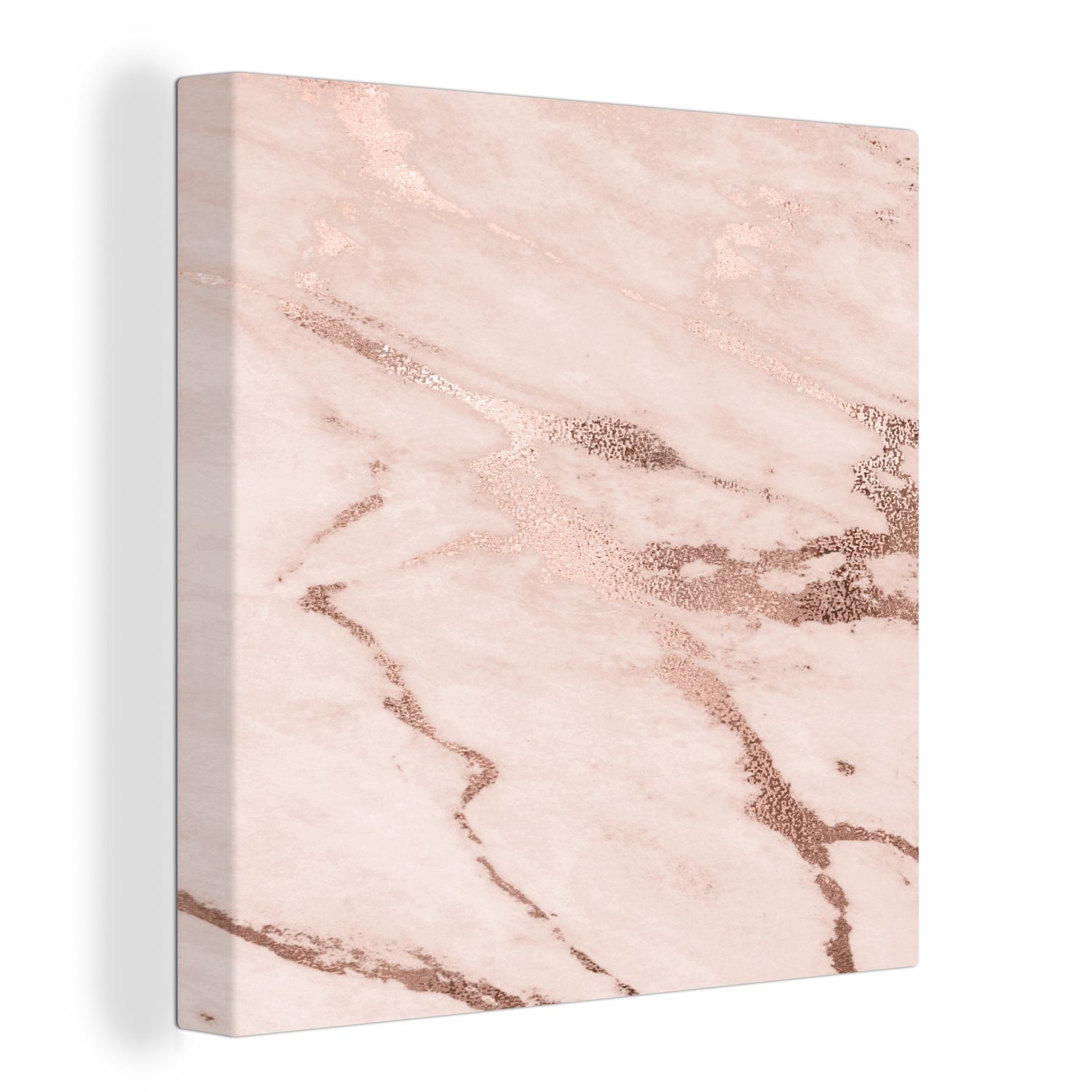 OneMillionCanvasses® Leinwandbild Marmor - Rosa - Rose - Gold, (1 St), Leinwand Bilder für Wohnzimmer Schlafzimmer | Leinwandbilder
