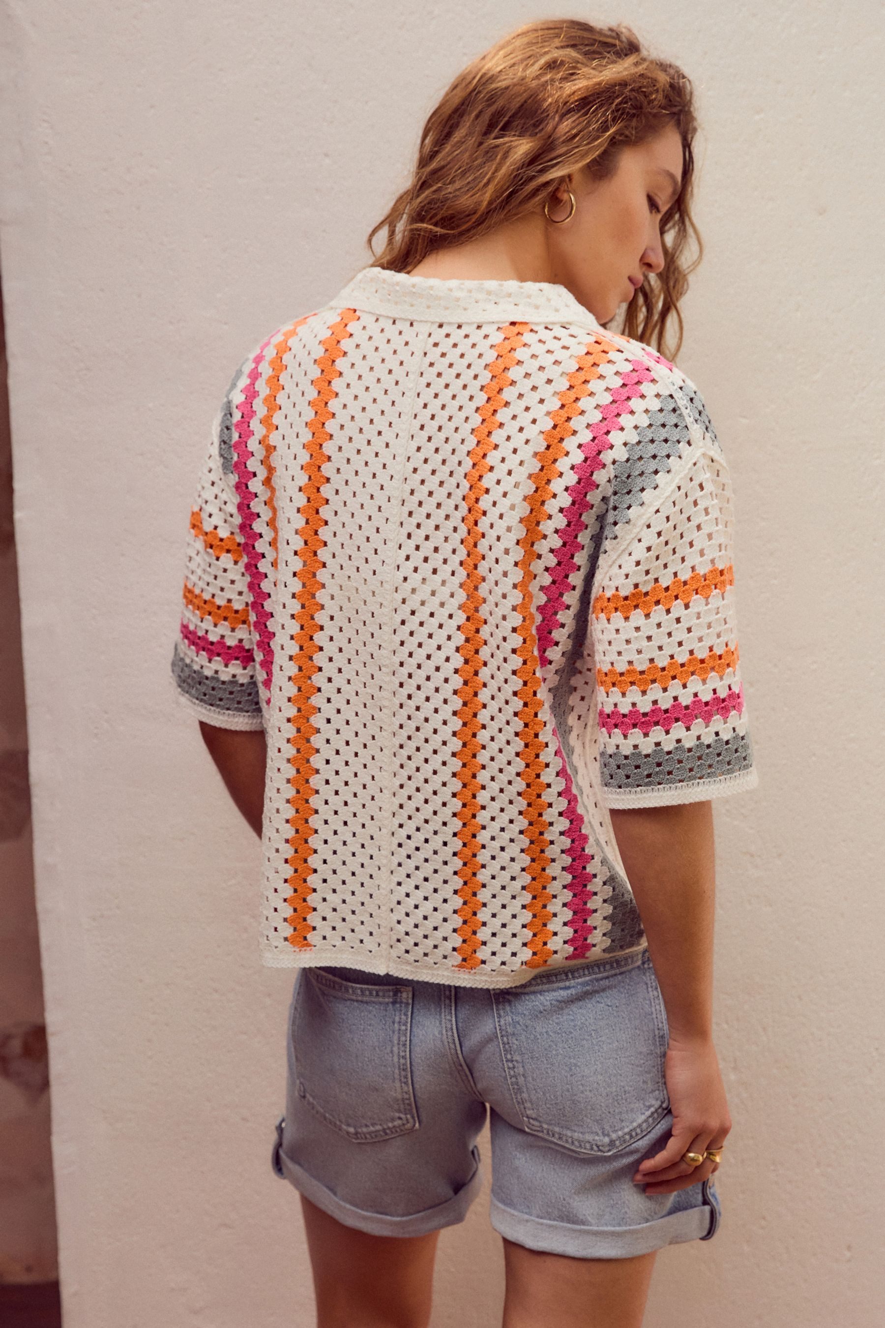 Next Kurzarmbluse Kurzärmeliges Relaxed Fit Hemd, günstig online kaufen