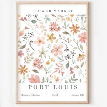 homestyle-accessoires Poster Bilder Wandbilder Bilderset FLOWER MARKET 3er Set, Ohne Bilderrahmen