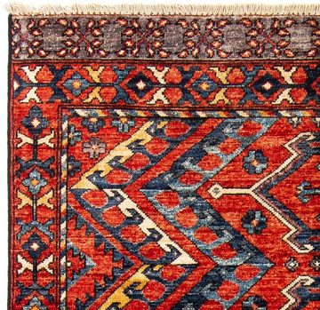 Orientteppich Afghan - 182 x 118 cm - mehrfarbig, morgenland, rechteckig, Höhe: 7 mm, Wohnzimmer, Handgeknüpft, Einzelstück mit Zertifikat