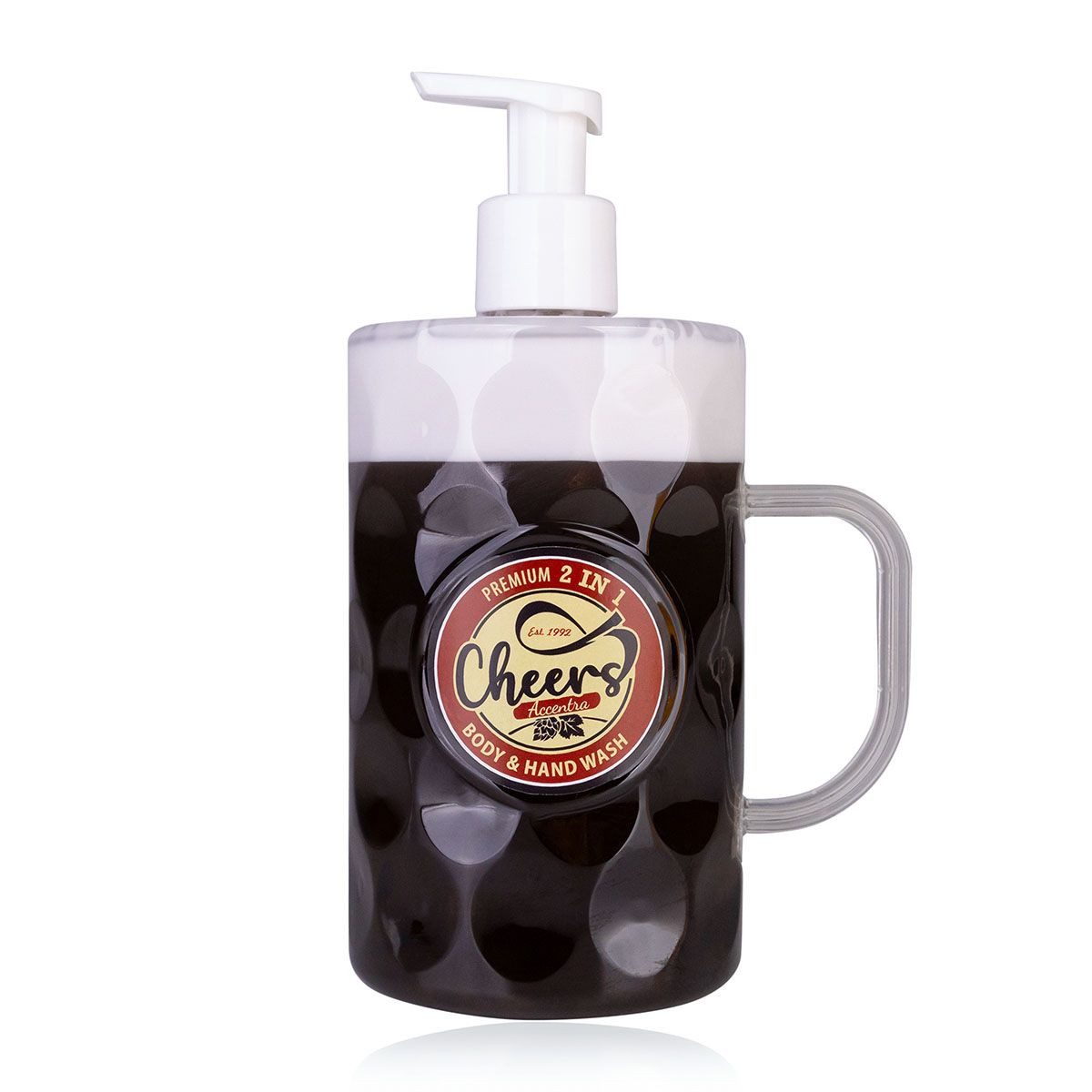 ACCENTRA Duschgel ACCENTRA 2in1 Body & Hand Wash CHEERS (schwarz weiß) 720ml