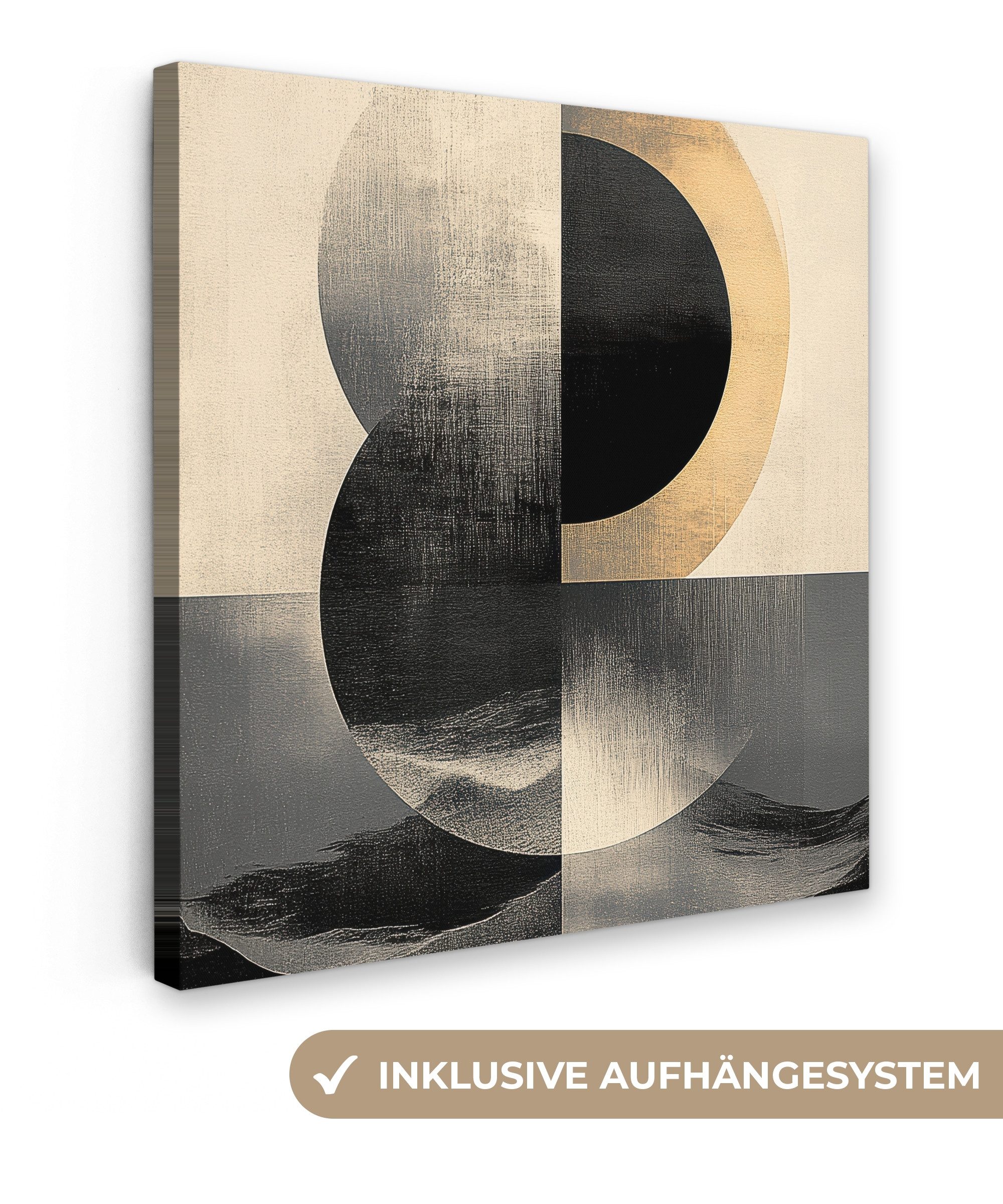 OneMillionCanvasses® Leinwandbild Kreise - Schatten - Abstrakt, Fotodruck ( günstig online kaufen