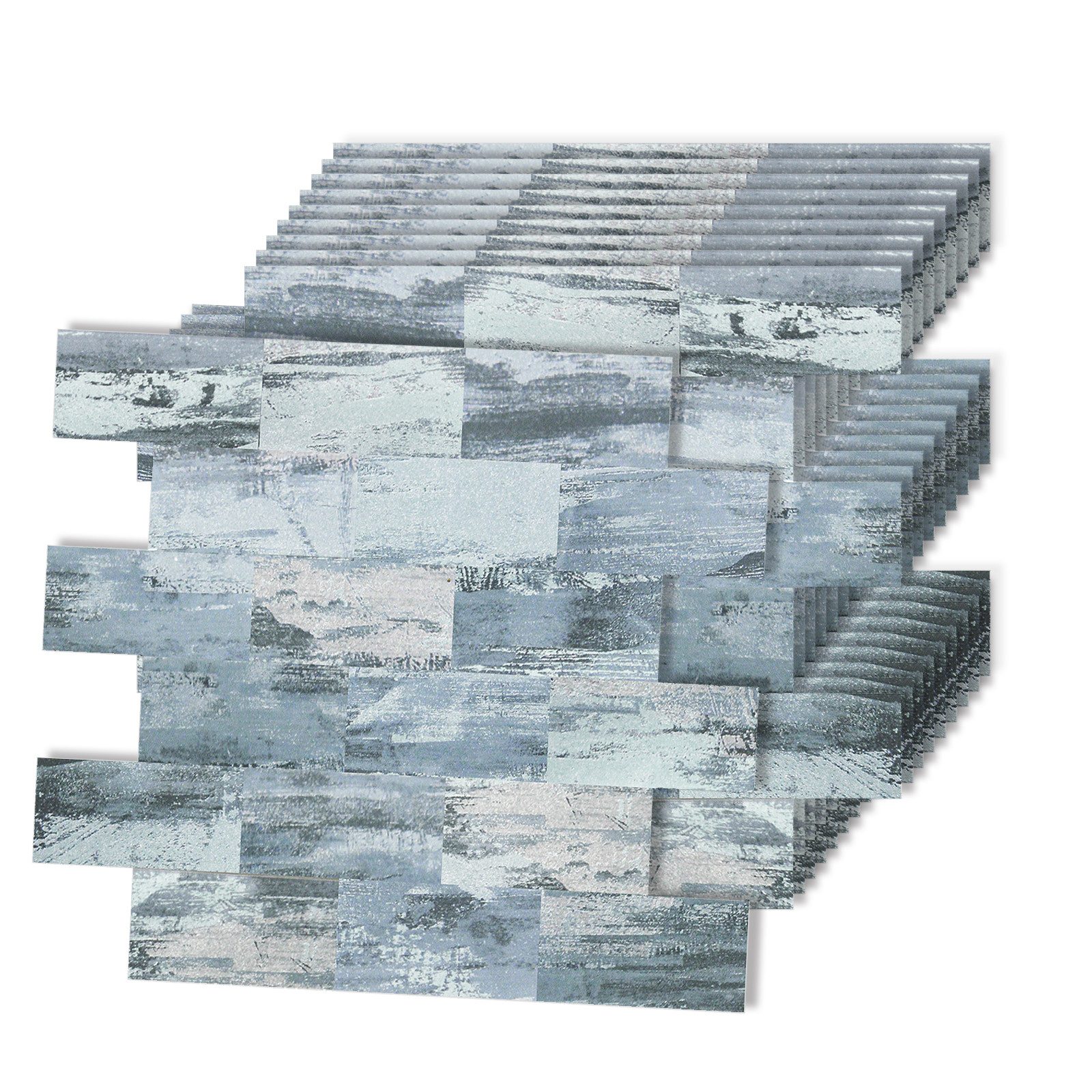 FIVMEN Fliesenaufkleber 30cm x 30cm,10 Stück Küche Bad Metro Fliesen PVC Klebefliesen, Mit Selbstklebendes Wasserdichtes, Wandfliesen Dekor