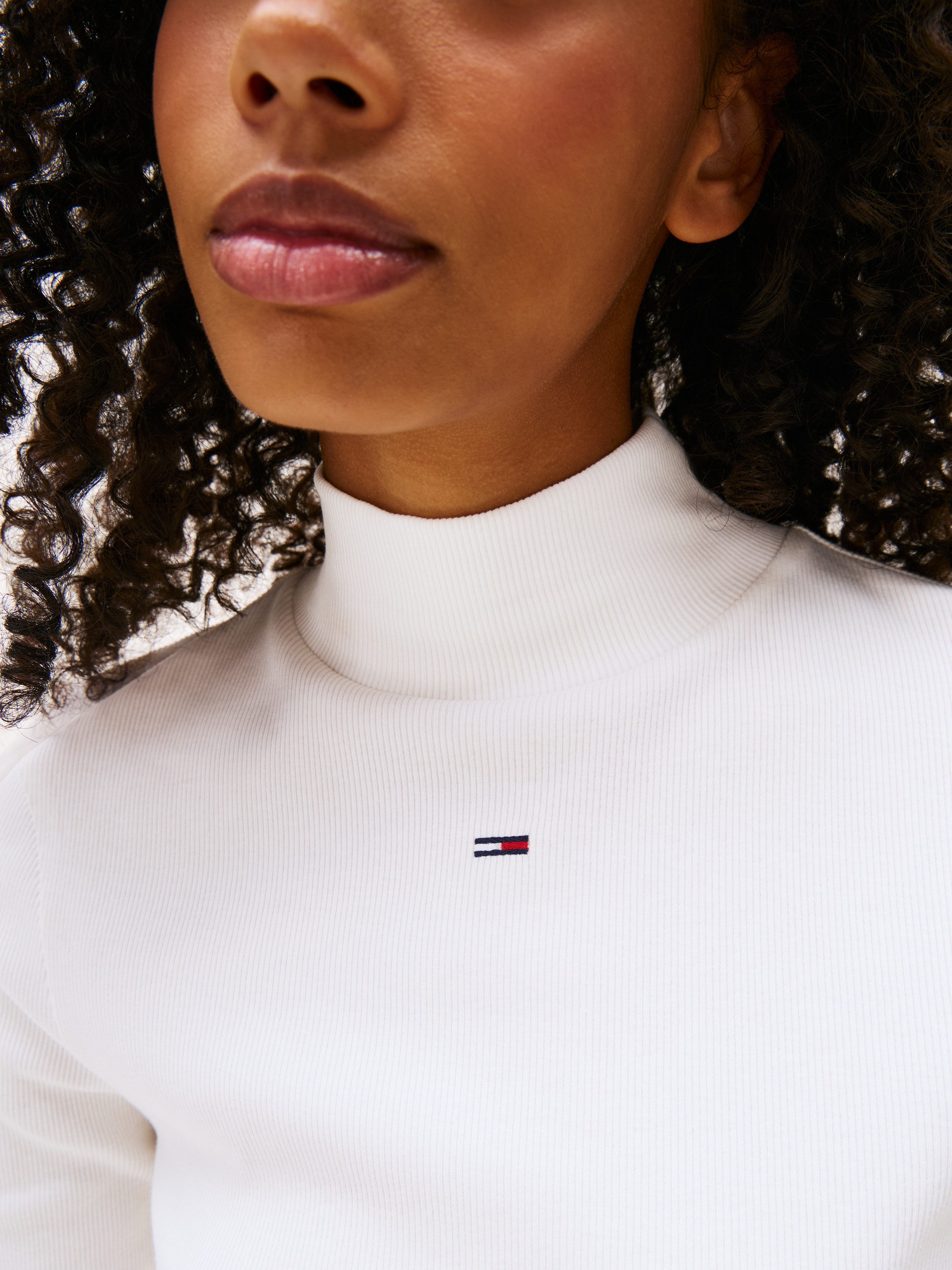Tommy Jeans Langarmshirt TJW ESSENTIAL MOCK günstig online kaufen