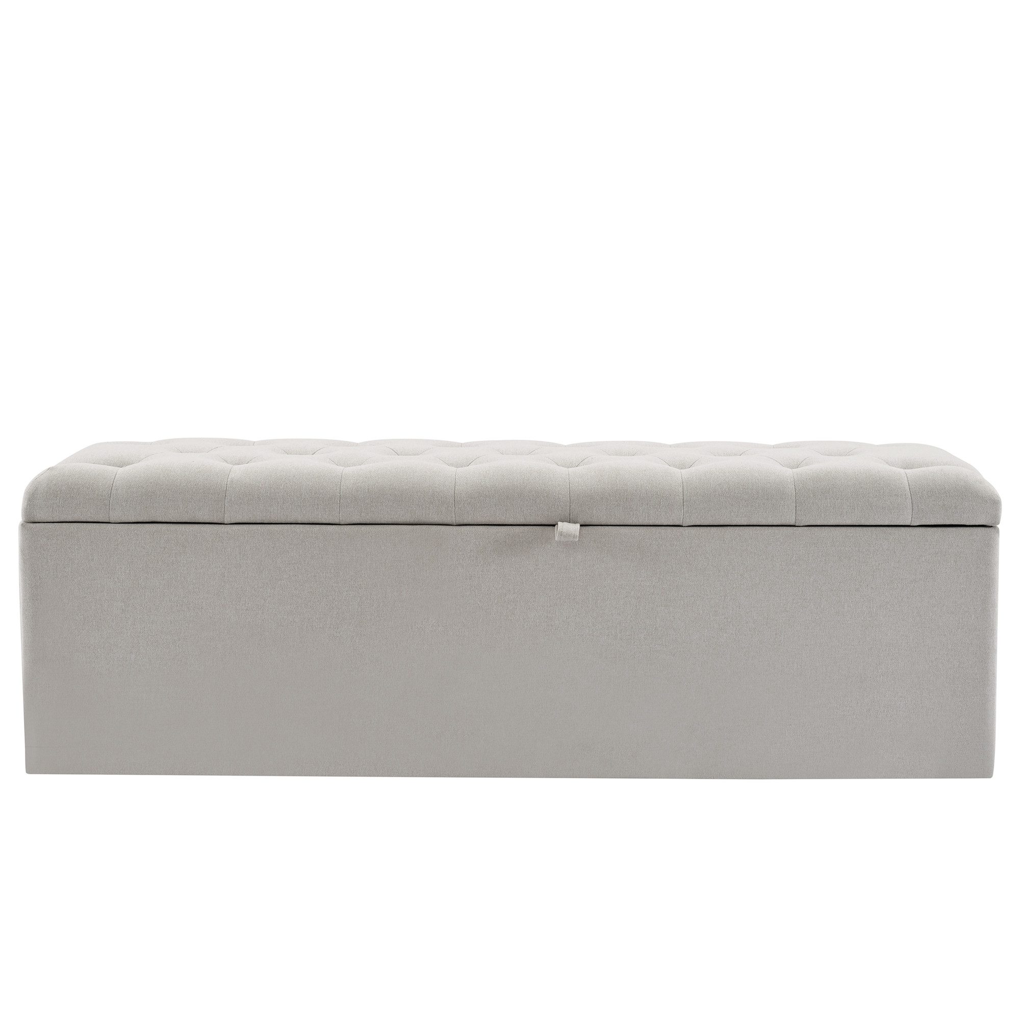 i@home Bettbank Betthocke Samt mit Stauraum (Polsterbank 140 cm Sitzhocker & Aufbewahrungsbox in einem, 1-St., Ziersteppung), elegante Betthocker für Schlafzimmer