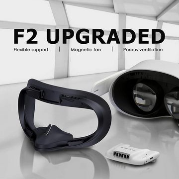 BOBOVR F2 Upgrade VR Brille,kompatibel mit Quest2 Gesichtsschnittstelle Virtual-Reality-Brille (mit Mikro-Lüfter-Belüftung um das Beschlagen der Gläser und das Gesich)