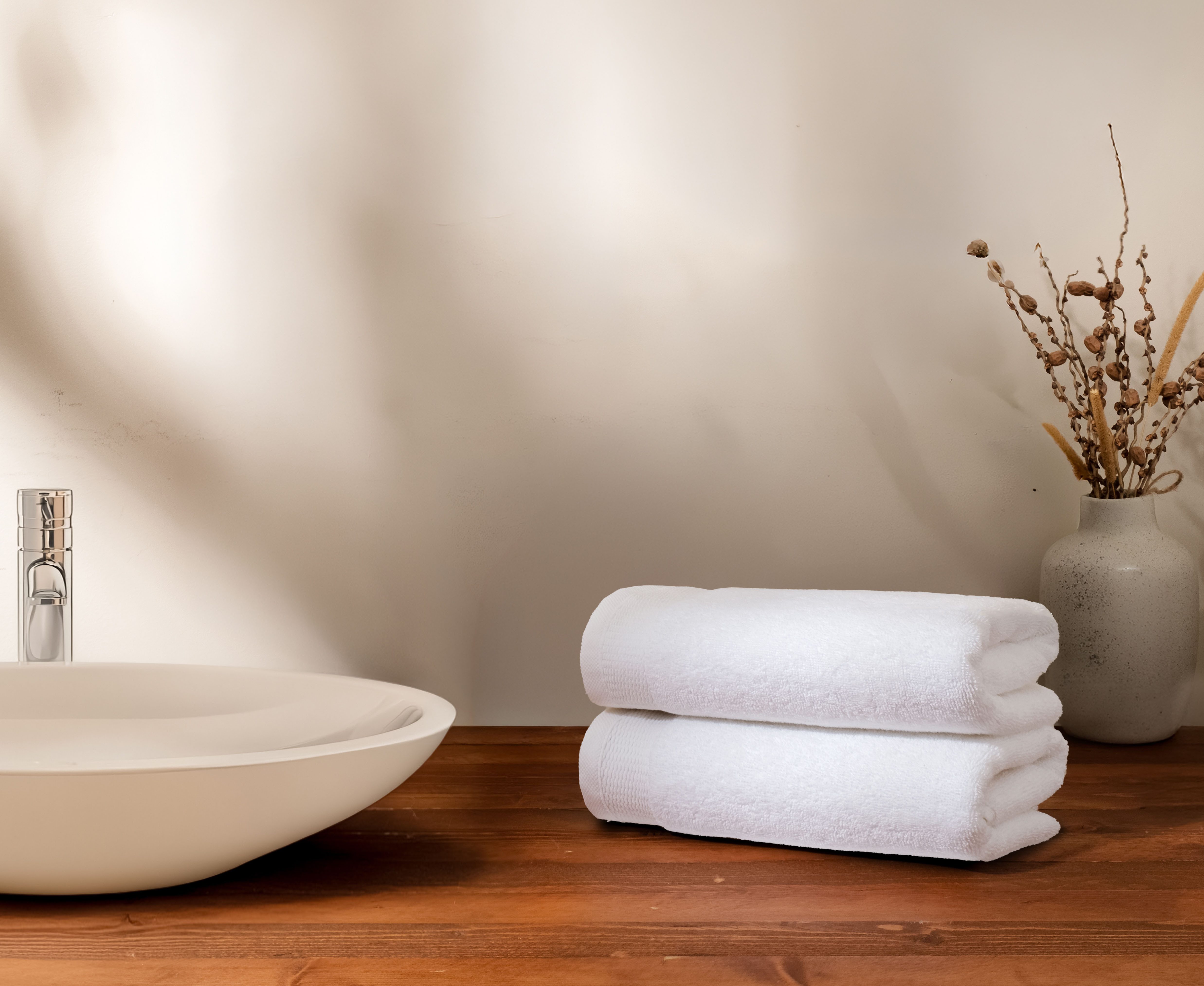 OTTO home Handtücher Fenya, flauschig und weich, Premium Handtücher, Duschtücher, 550gr/m², Webfrottier (2-St), mit Bordüre, Set, 100% Baumwolle, Hotel-Qualität – Bild 2 von 5
