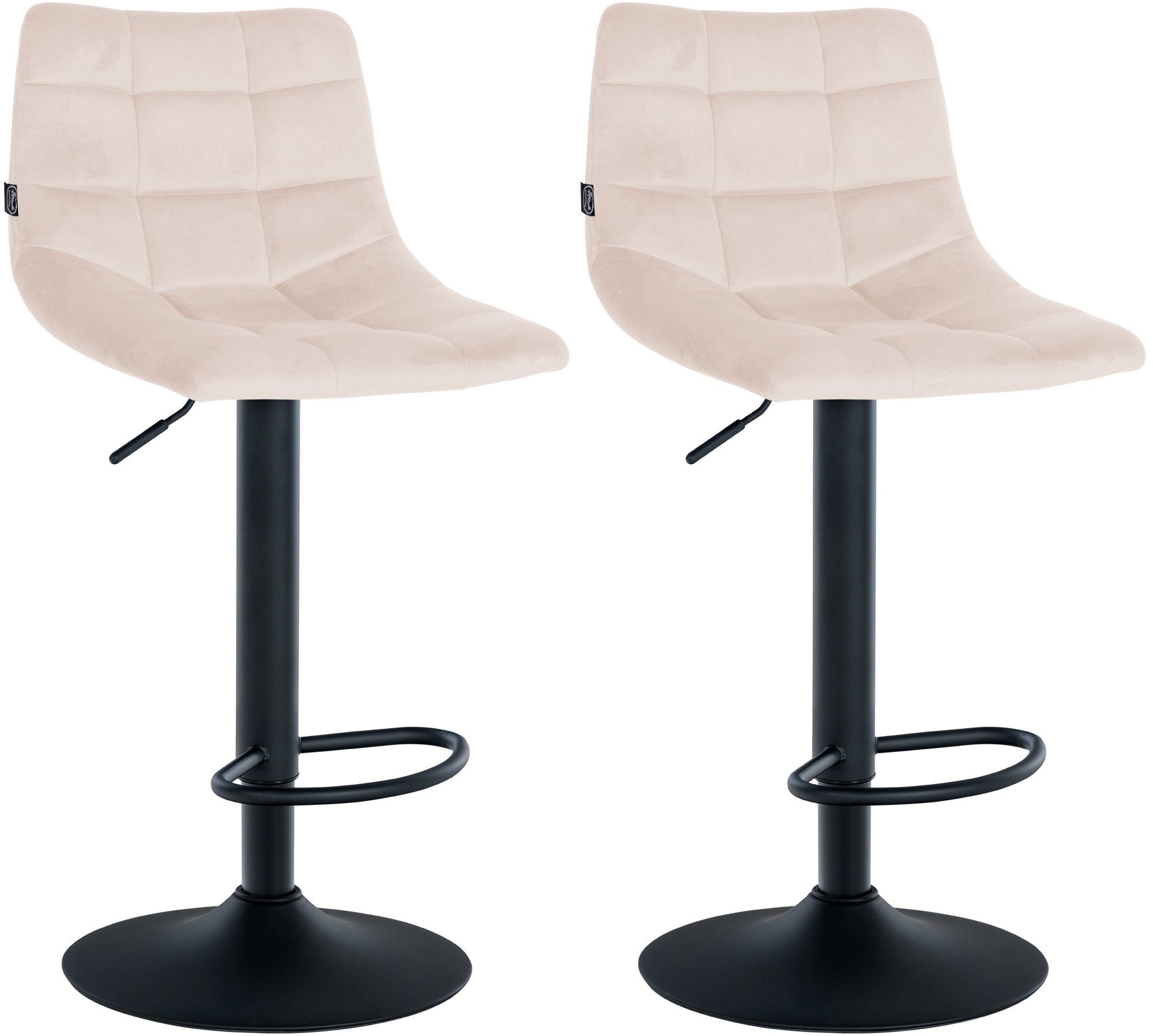 CLP Barhocker Jerry Samt (2er Set, 2 St., 2er), höhenverstellbarer und dreh günstig online kaufen