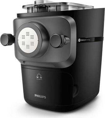 Philips Nudelmaschine Serie 7000,Schwarz,Nudelmaschine,Elektrisch,Nudel Maschine,Pastamaker, 200,00 W, Pasta Maschine,Nudel herstellen,mit Formscheiben,Nudelmaschinen