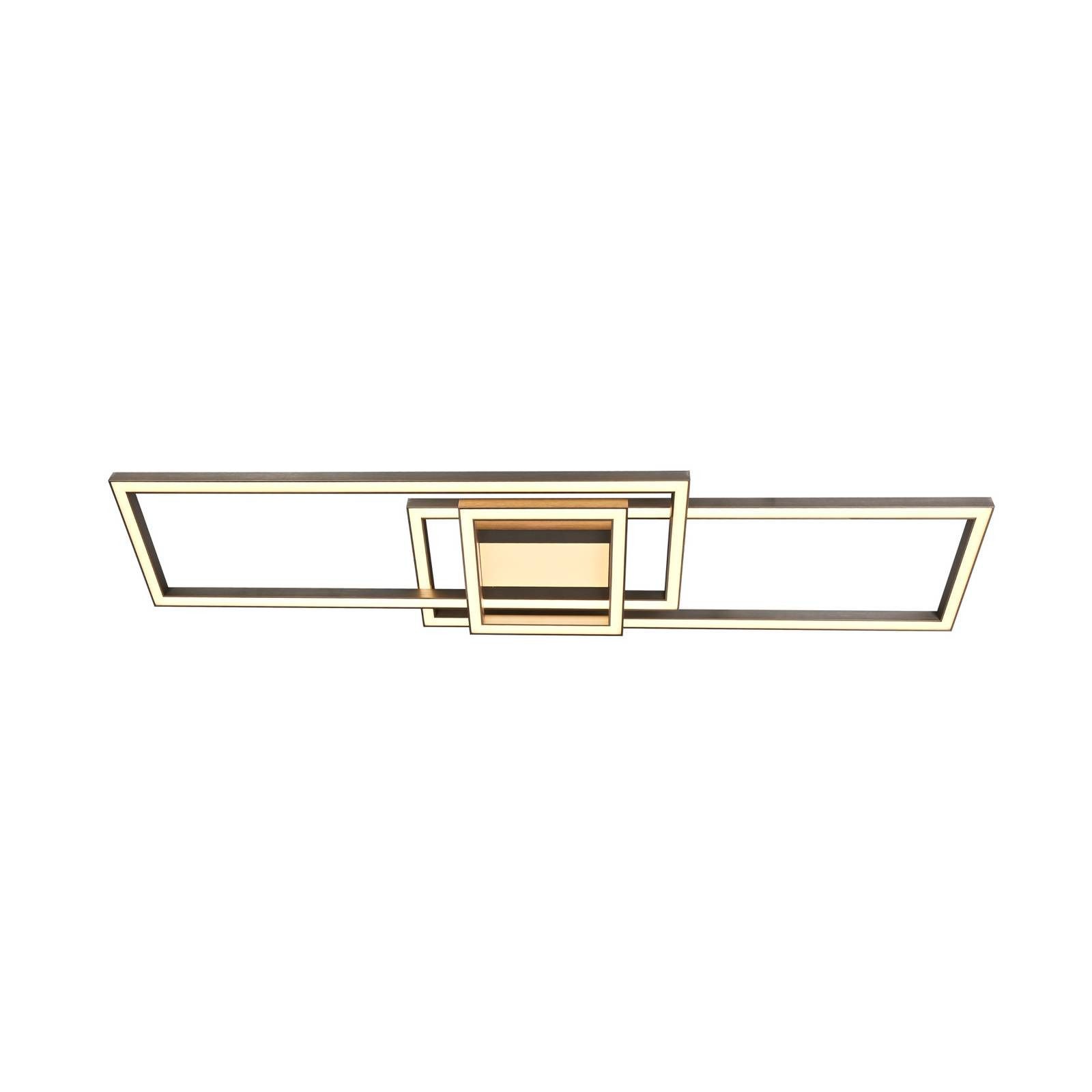 Lindby Deckenleuchten Mairin, LED, Metall, Alu Farbwechsel warmweiß / tageslicht IP20 mit Fernbedienung, LED 53 W gesamt, Farbwechsel warmweiß / tageslicht
