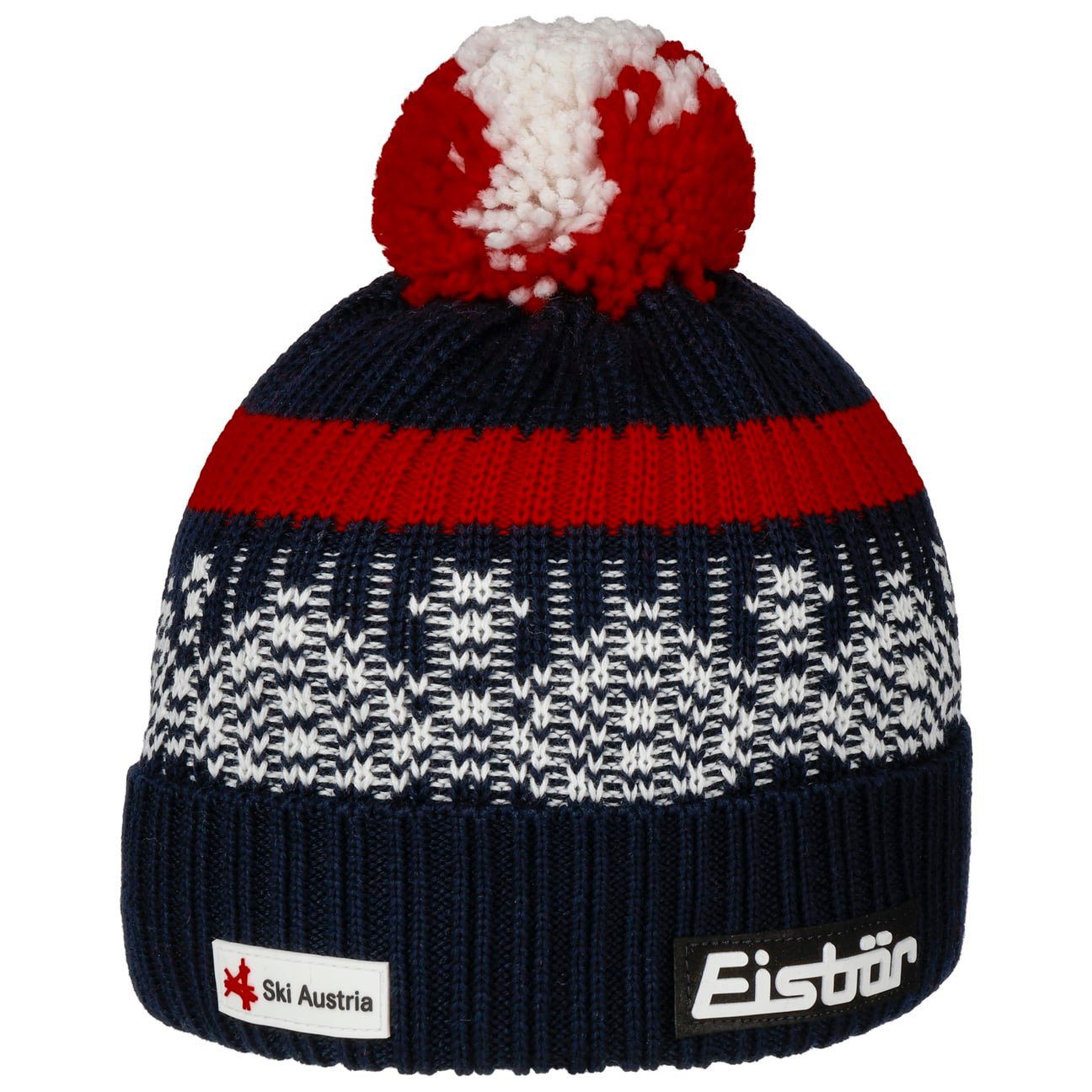 Eisbär Bommelmütze (1-St) Strickmütze mit Schirm, Made in the EU günstig online kaufen