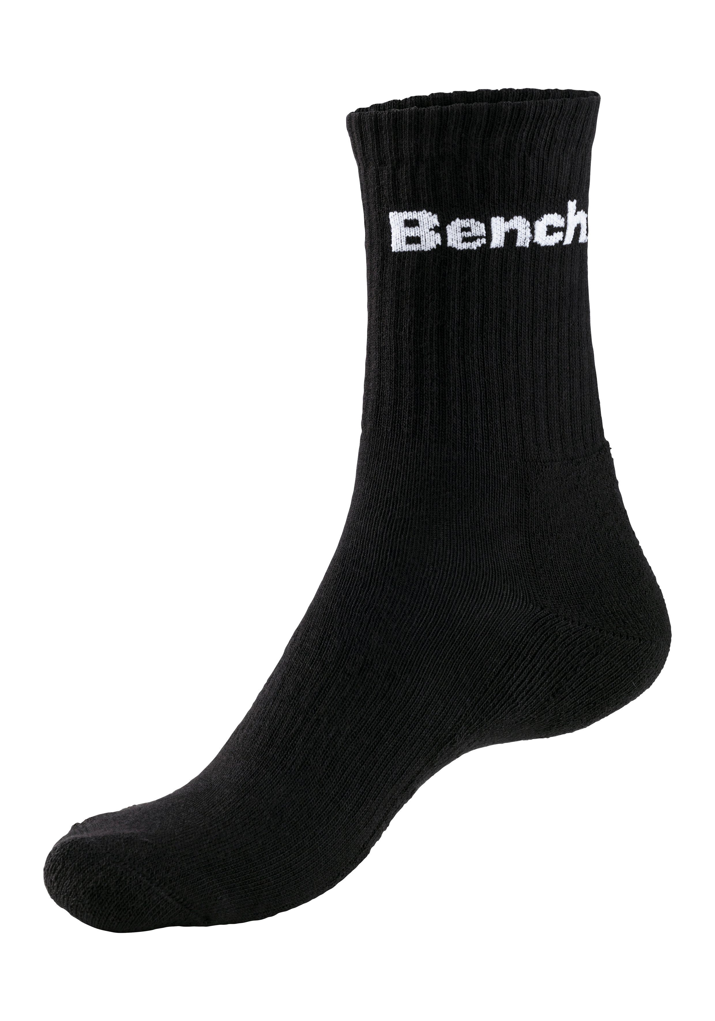 Bench. Tennissocken Damen Herren Sportsocken, Crew Socken (Packung, 6-Paar, Gr. 35-38 bis 47-48) mit Fuß Polsterung