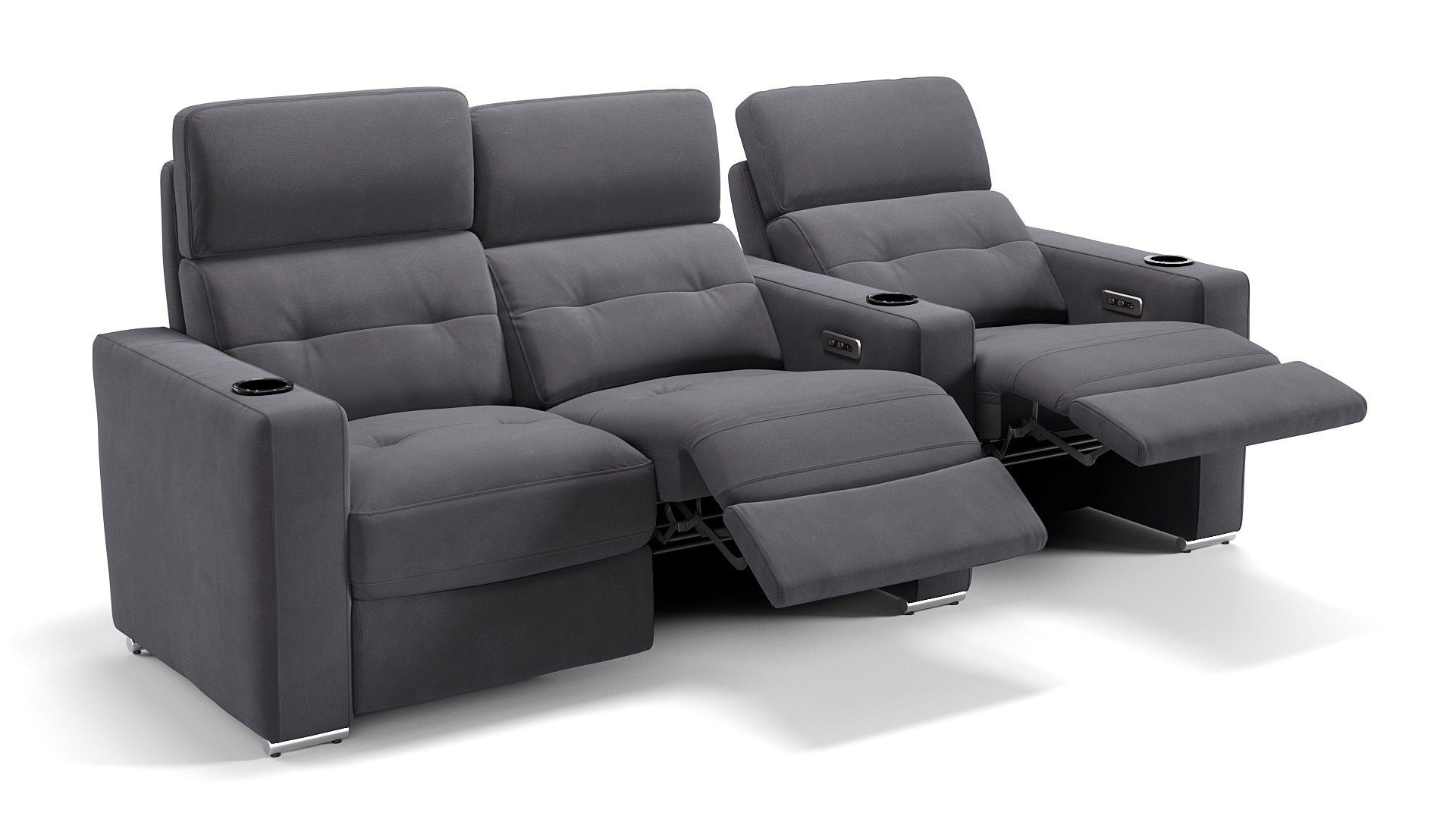 Sofanella 3-Sitzer Stoff BARI, Relaxcouch, Designersofa, Designer Sofa, 3er Couch, Sofagarnitur