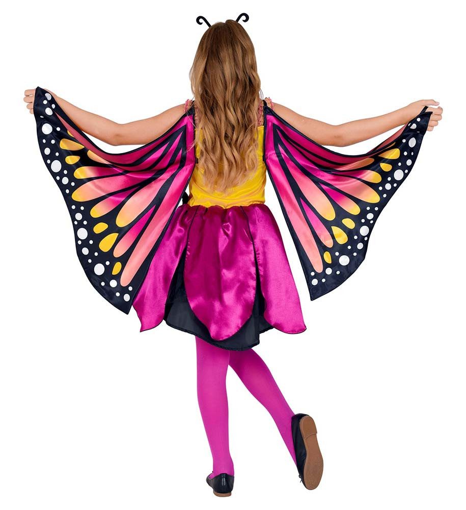 Widmann S.r.l. Kostüm Schmetterling Kostüm 3-tlg. Kinder pink