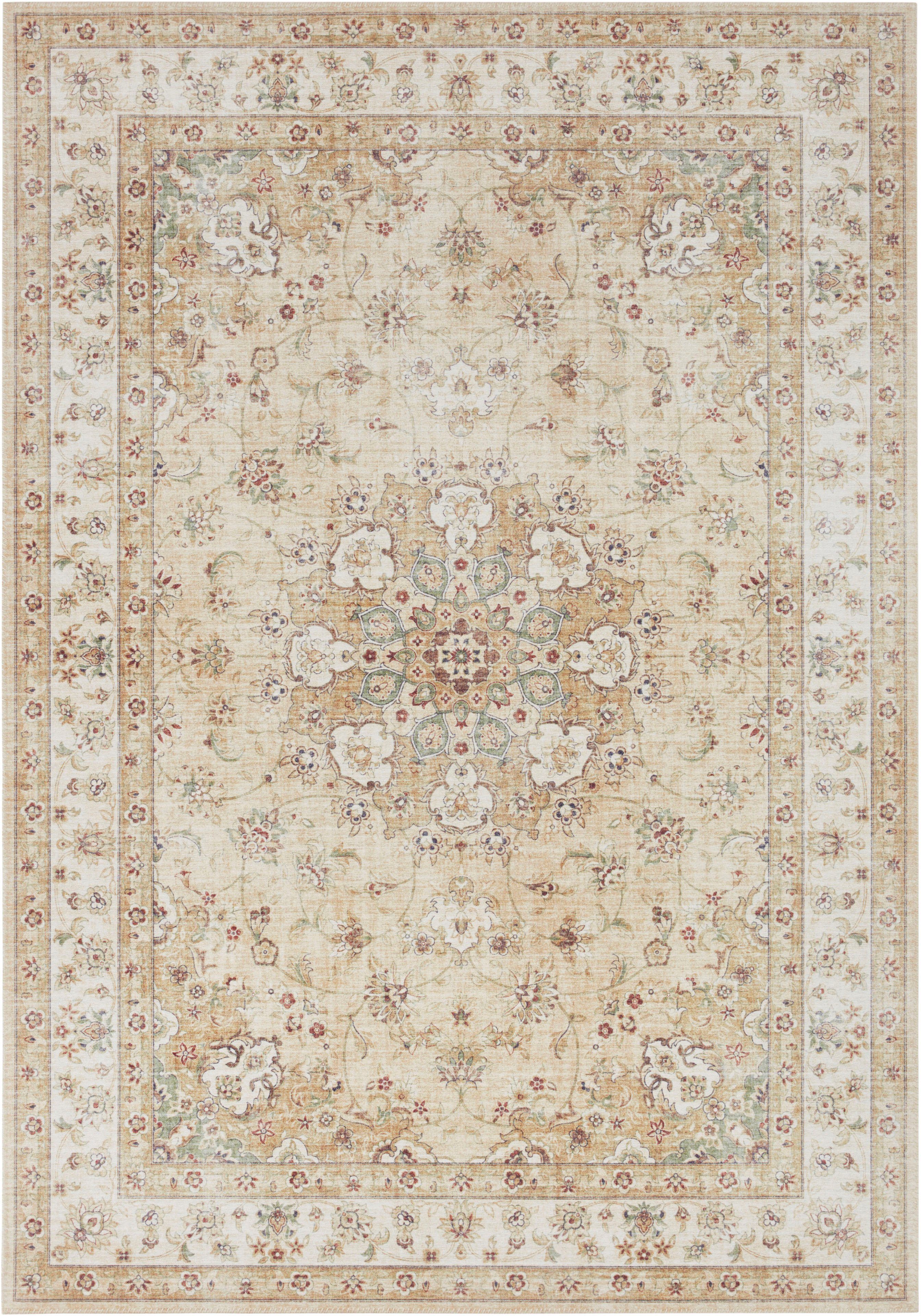 Teppich »Nain«, ELLE DECORATION, rechteckig, Höhe: 5 mm, Orient Optik,  Vintage Design, gekettelt, kräftige Farben