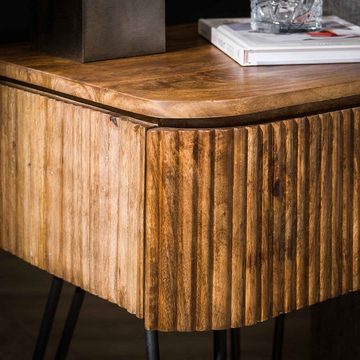 LEVEN Lifestyle Nachttisch SAMELL aus Mango Holz mit 1 Schublade Nachtschränkchen, Höhe 60 cm