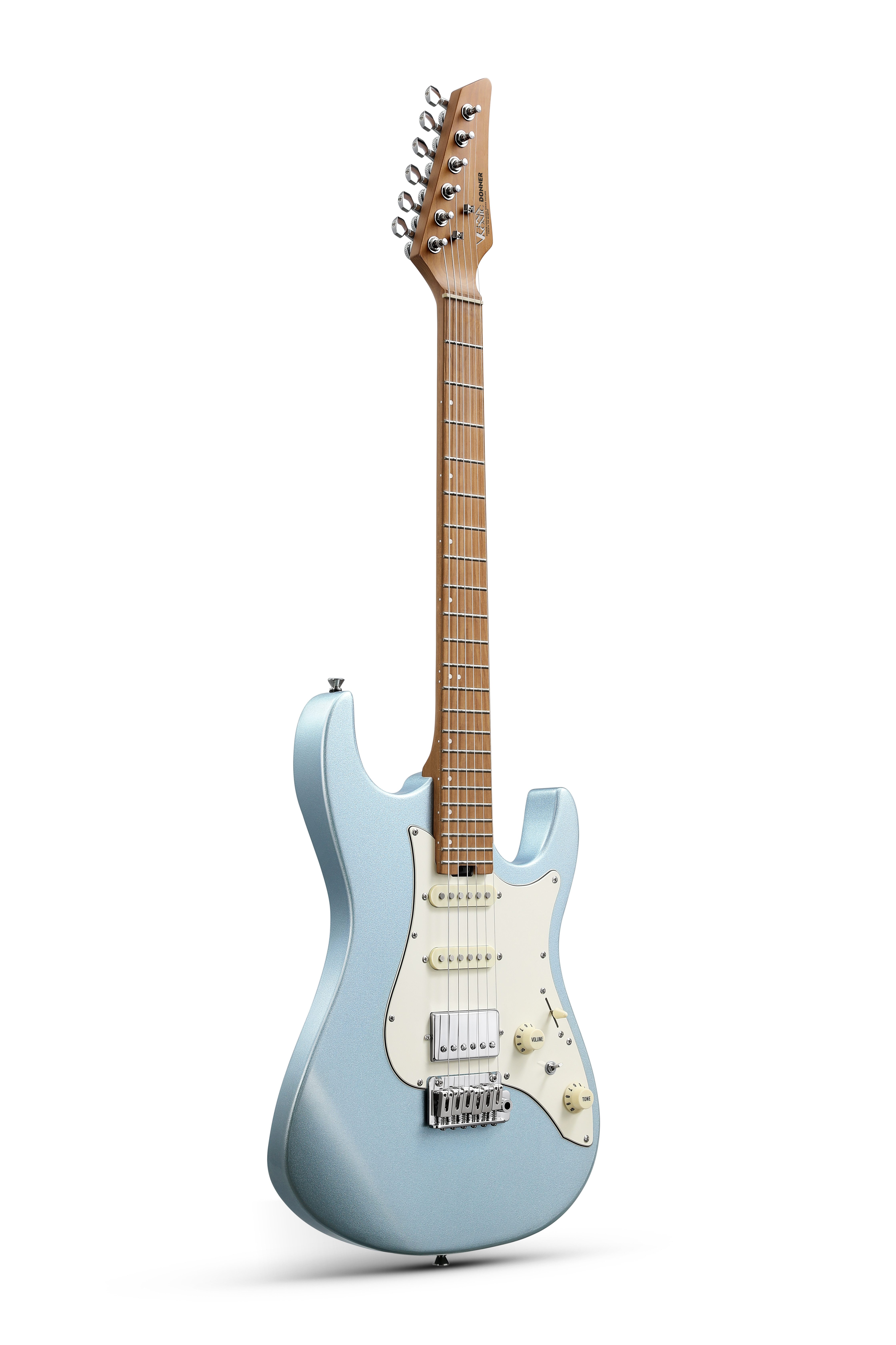 Donner E-Gitarre 7-Ton-Auswahlsystem, HSS/ SSS Pickups, Roasted Maple Hals, DST-550, SUPERST, Wasserdichte Aufbewahrungstasche, E-Gitarre, 7-Ton-System